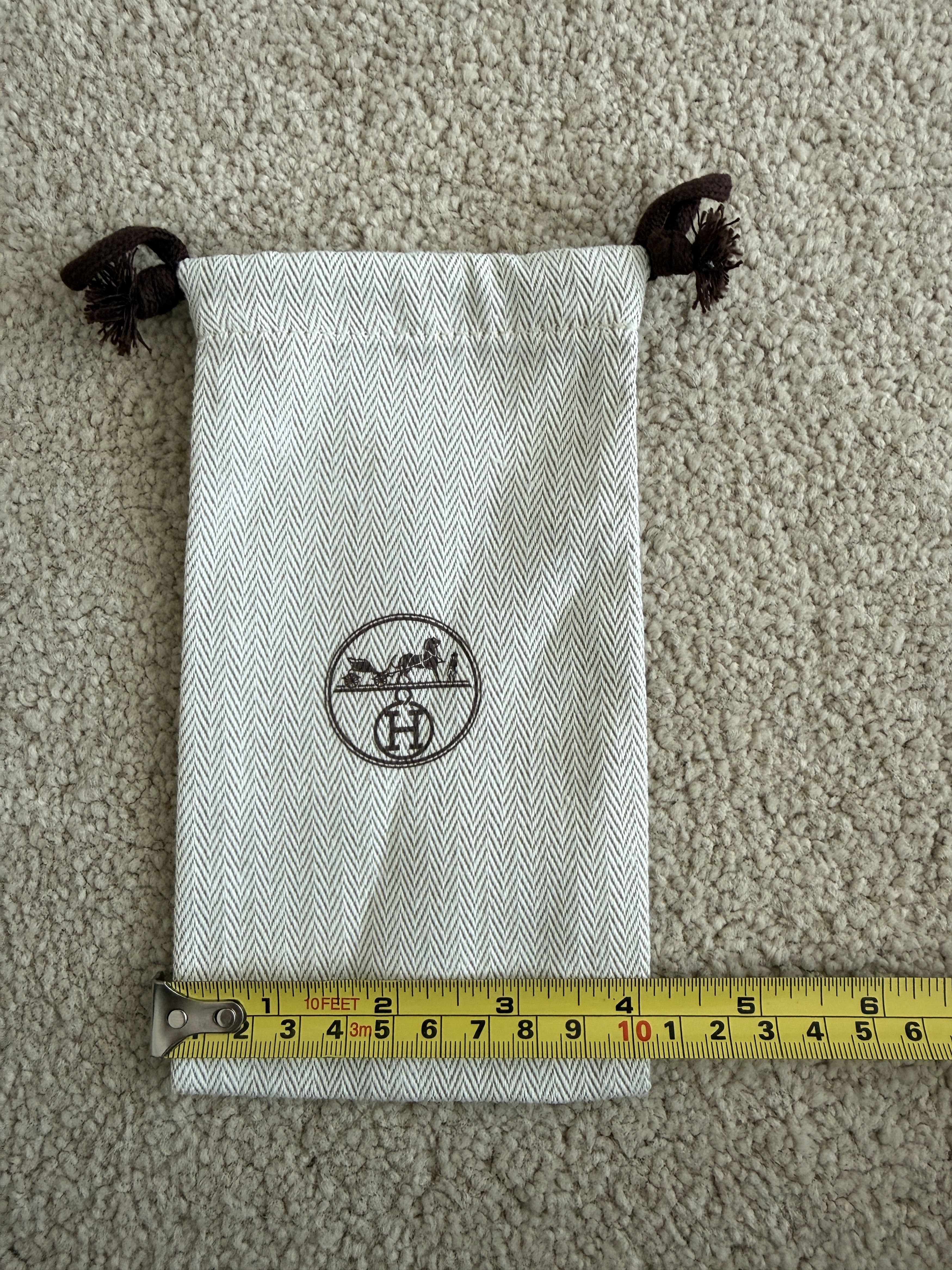 Hermes Authentic Hermes Herringbone Tweed Small Drawstring Dustbag Size ONE SIZE - 4 Thumbnail