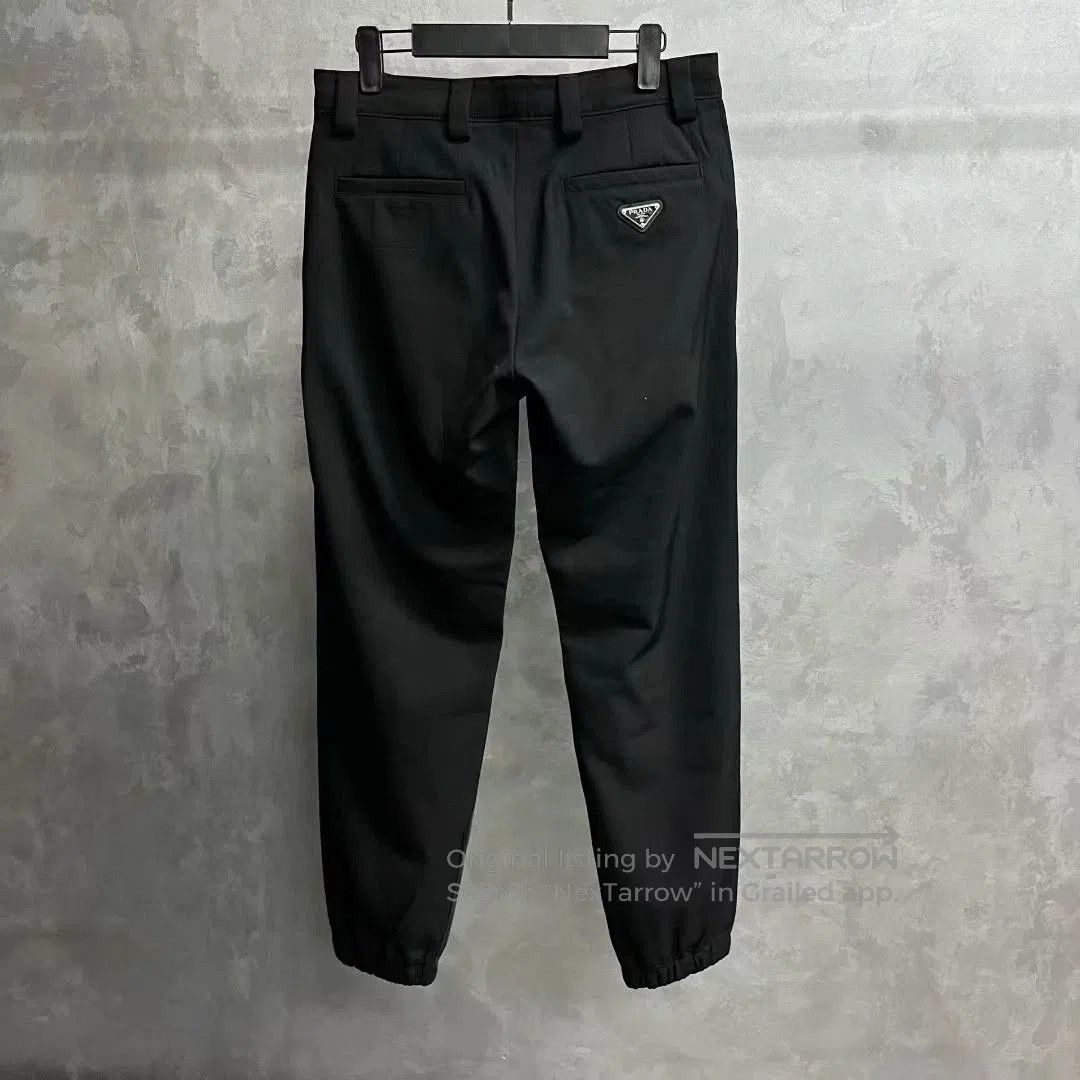 Prada prada black casual long pants with logo. Size US 30 / EU 46 - 2 Thumbnail