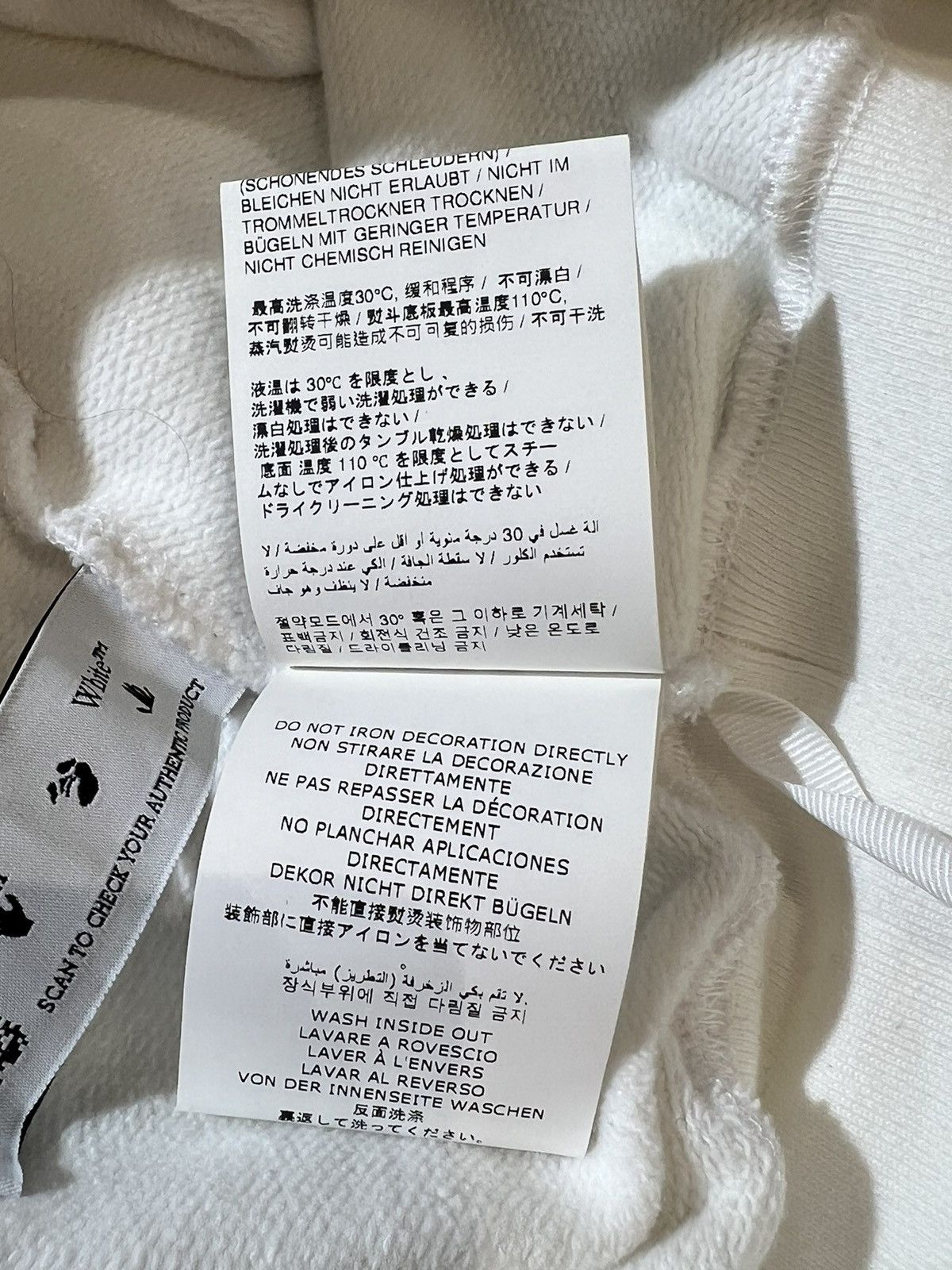 Off-White Off-White Diag Scribble Diag Print White Hoodie Size US XL / EU 56 / 4 - 10 Thumbnail