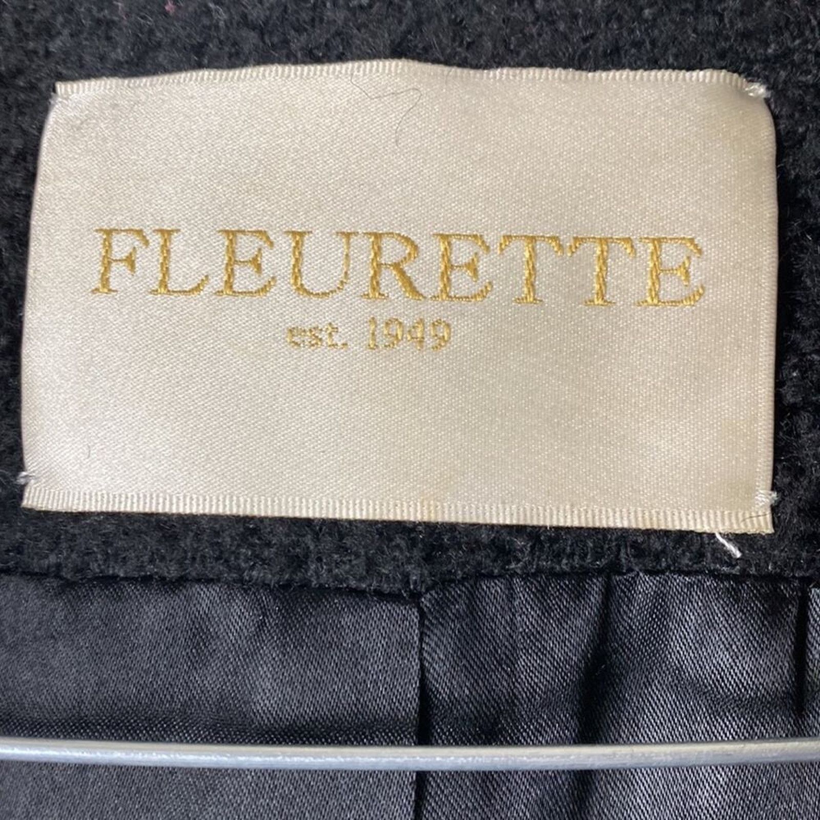 Other FLEURETTE Stand Collar Lined Italian Wool Coat Black 4 Size S / US 4 / IT 40 - 4 Thumbnail