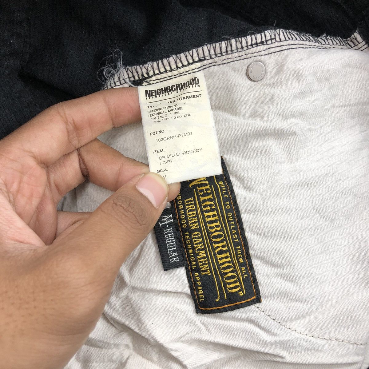 Japanese Brand × Neighborhood 2000s Neighborhood Black Corduroy Pants Size US 33 - 9 Thumbnail