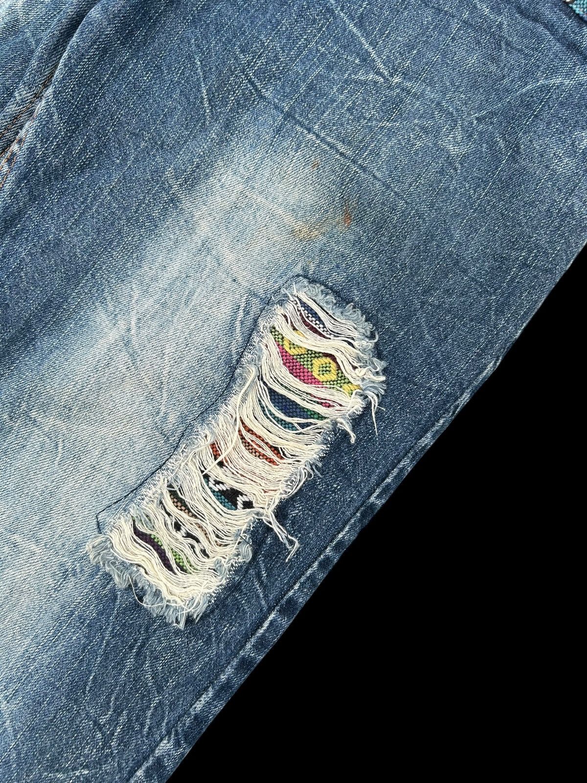 Japanese Brand × Kapital × Vintage Japanese Nylaus Distressed Punk Vintage Denim Jeans Size US 33 - 3 Thumbnail