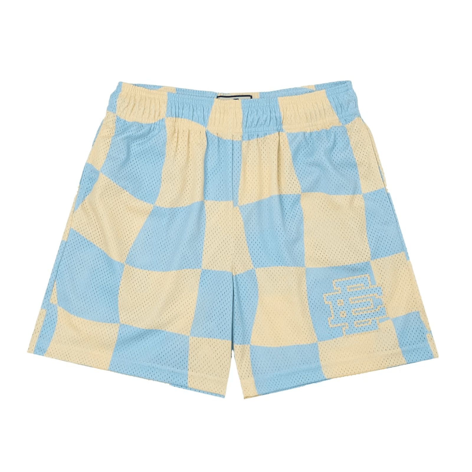 image of Eric Emanuel Ee Basic Short Blue Yellow Wavy Flag, Men's (Size 30)