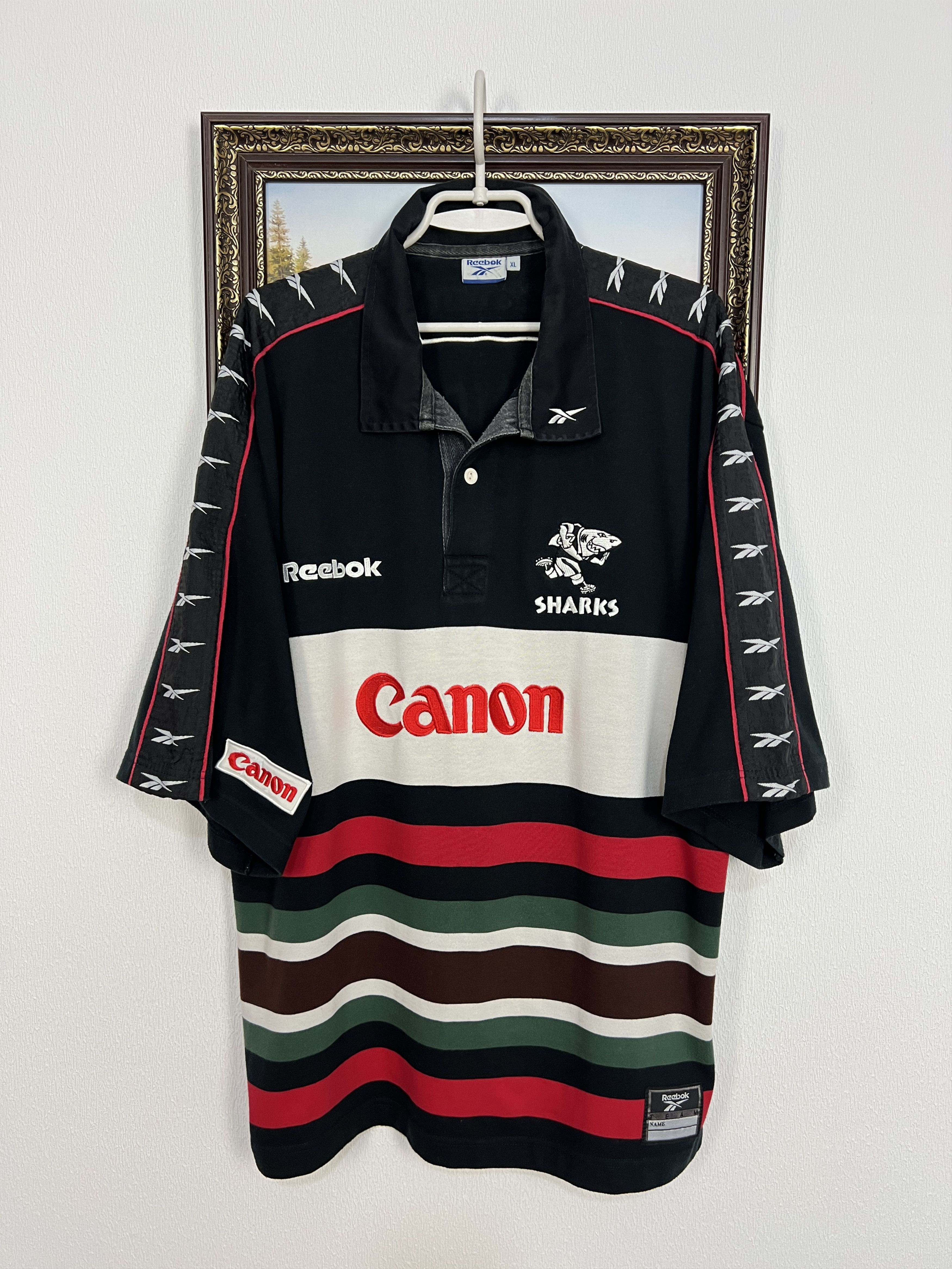 Reebok Vintage 90's Reebok Natal Coastal Sharks Rugby Union Jersey Size US XL / EU 56 / 4 - 1 Thumbnail