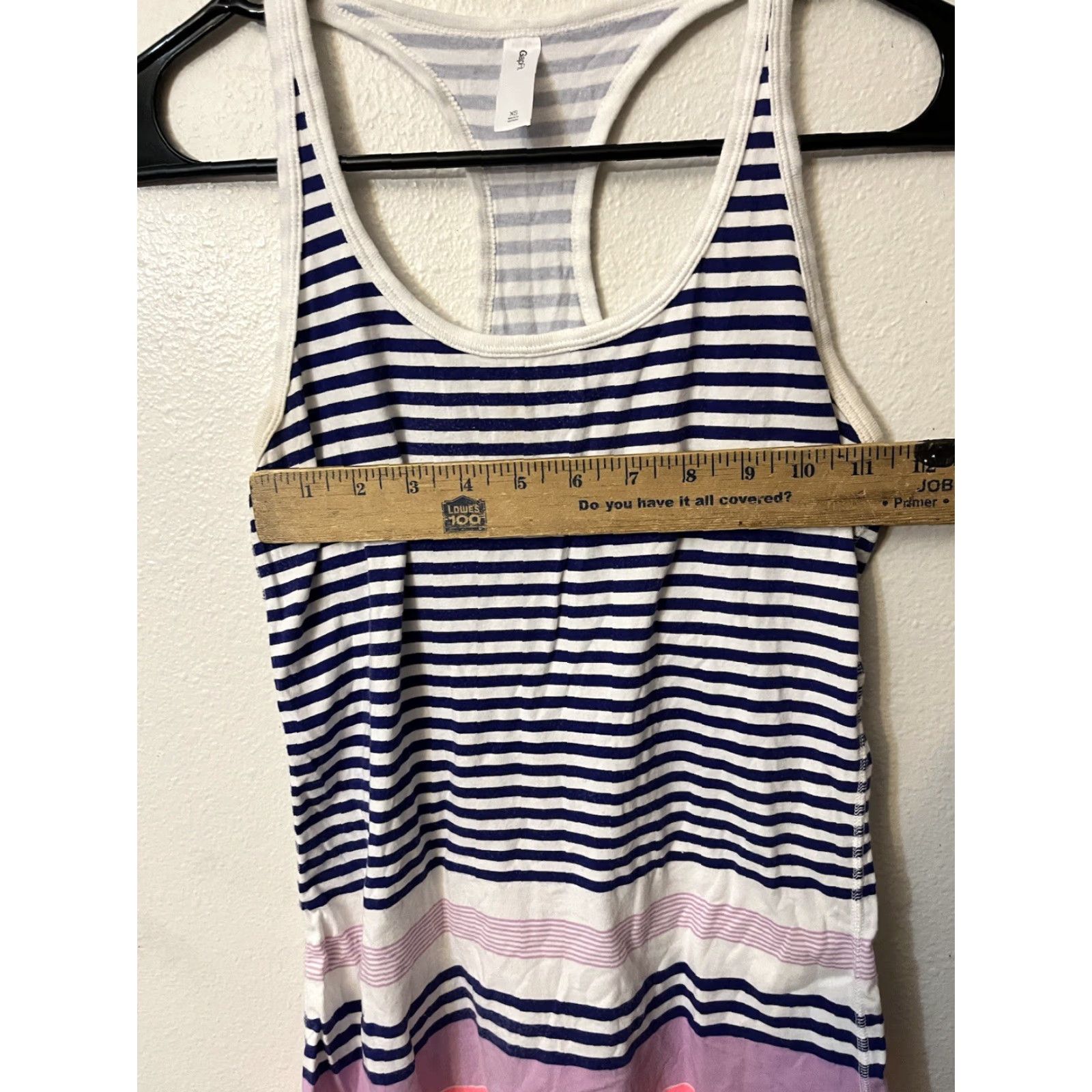 Gap GAP Fit Multicolor Striped Activewear Tank Women XS Racerback Size ONE SIZE - 4 Thumbnail