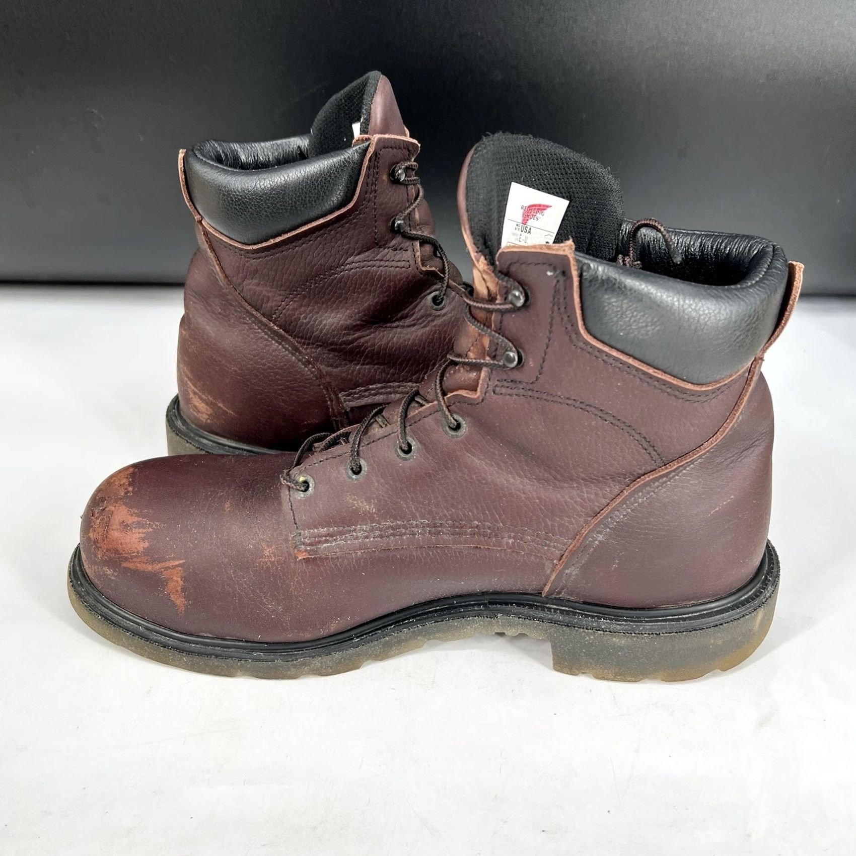 Red Wing 2406 Mens 11 Work Boots Steel Toe Leather Brown Made in USA EH‎ Rated Red Wing Boots 2406 | eBay main image 2