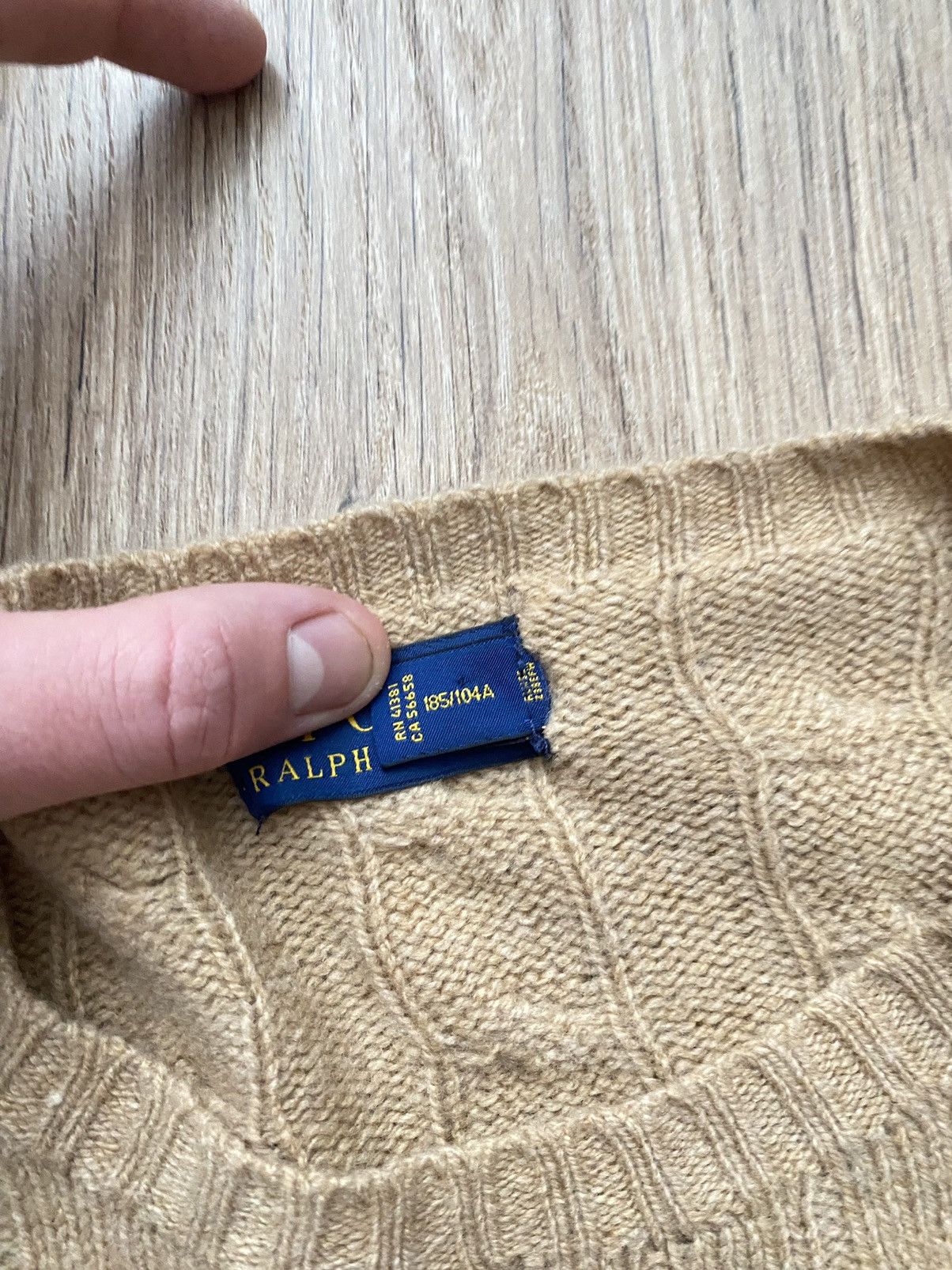 Polo Ralph Lauren × Vintage Polo Ralph Lauren beige wool cashmere soft touch sweater Size US XL / EU 56 / 4 - 4 Thumbnail