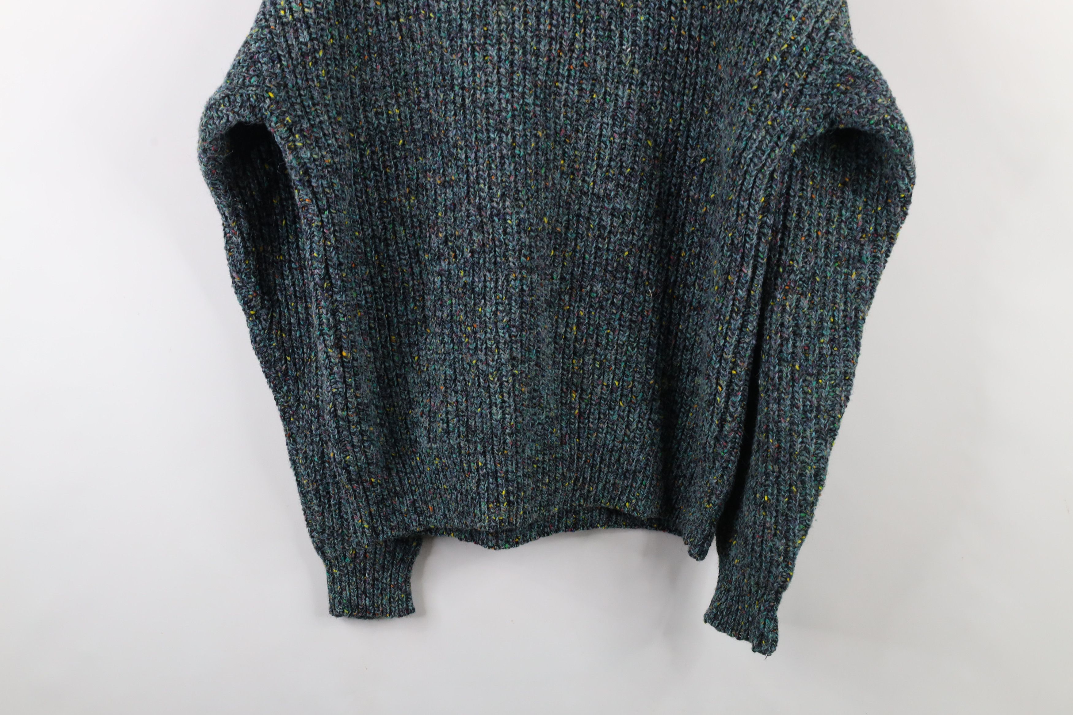 Vintage Vintage 90s Streetwear Rainbow Fleck Ribbed Knit Sweater Size US M / EU 48-50 / 2 - 7 Thumbnail