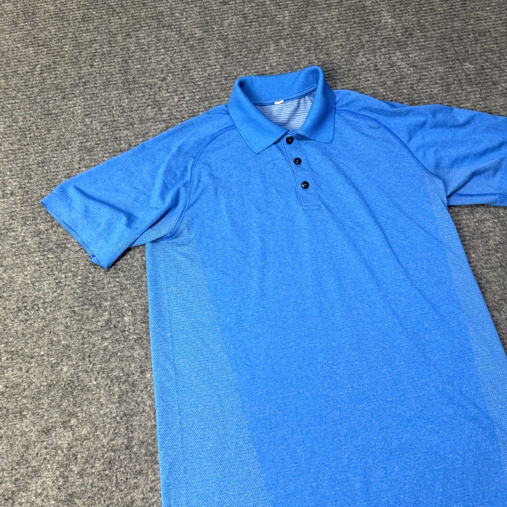 Lululemon Lululemon Polo Shirt Mens Medium Blue Short Sleeve Performance Stretch Size US M / EU 48-50 / 2 - 2 Thumbnail