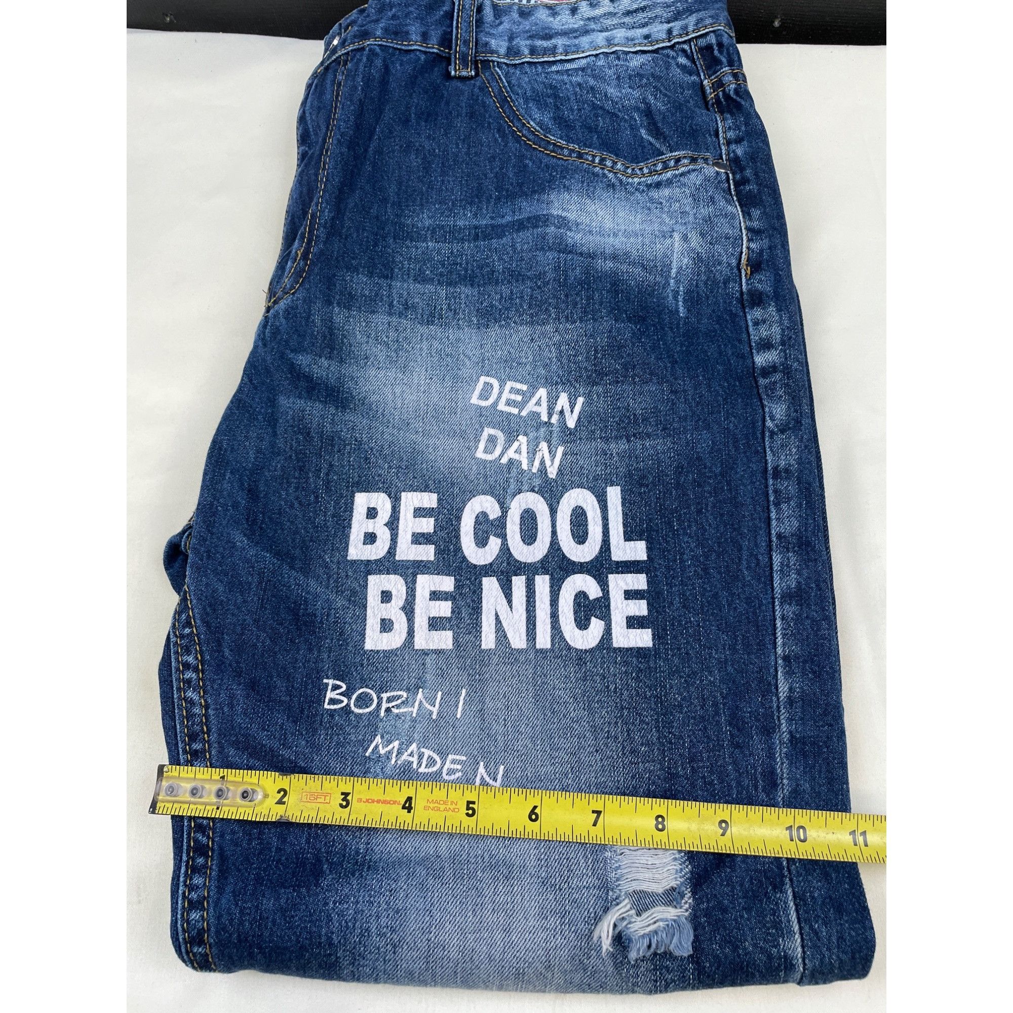 Other Men's Blue Jeans Straight ripped/ Be cool be nice Size 38 x Size US 38 / EU 54 - 5 Thumbnail