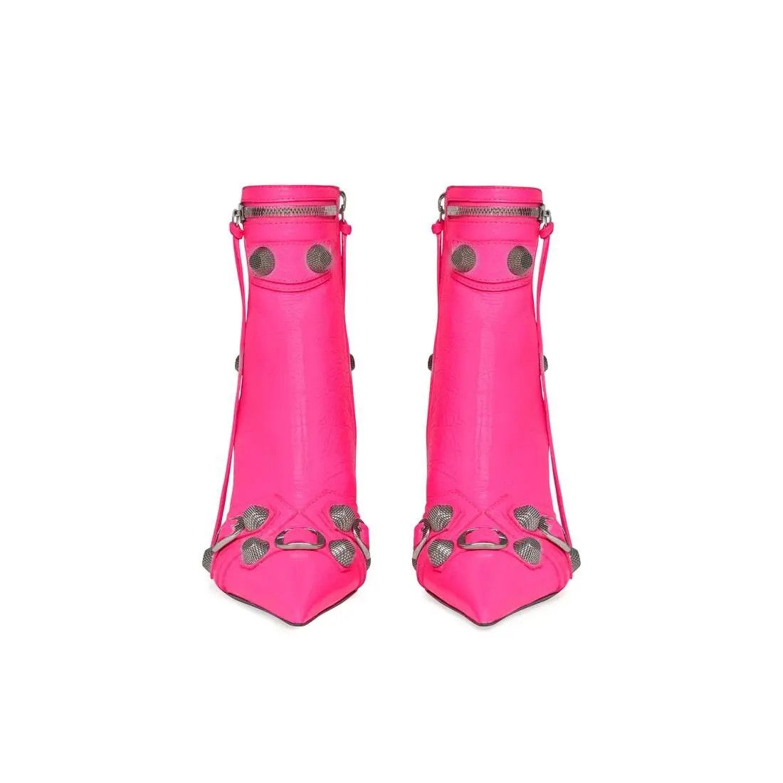Balenciaga o1w1db10625 Cagole 90mm Booties in Fluo Pink Size US 6 / IT 36 - 3 Thumbnail