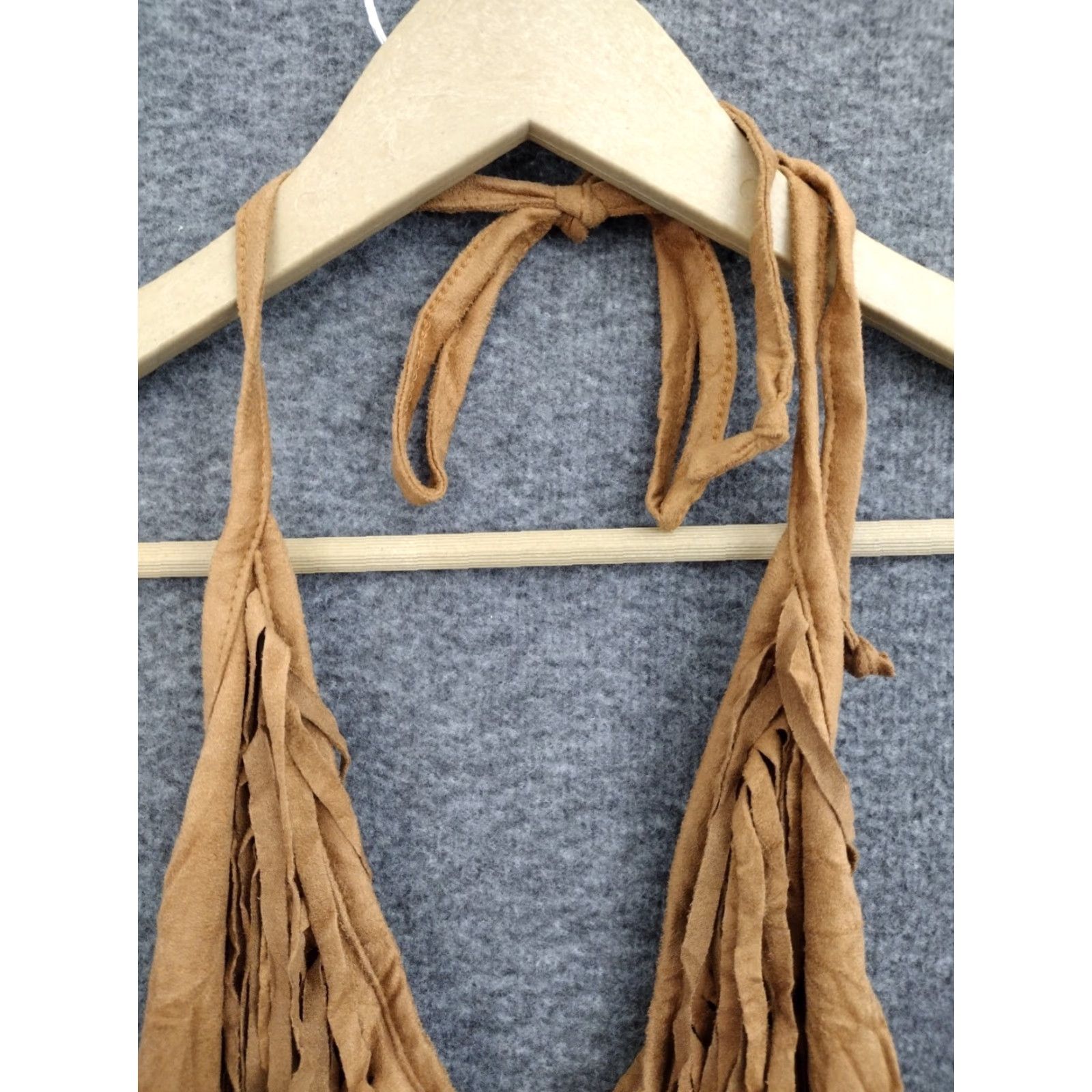 Vintage Codigo Fringe Bodysuit Womens Beige L Size L / US 10 / IT 46 - 7 Thumbnail