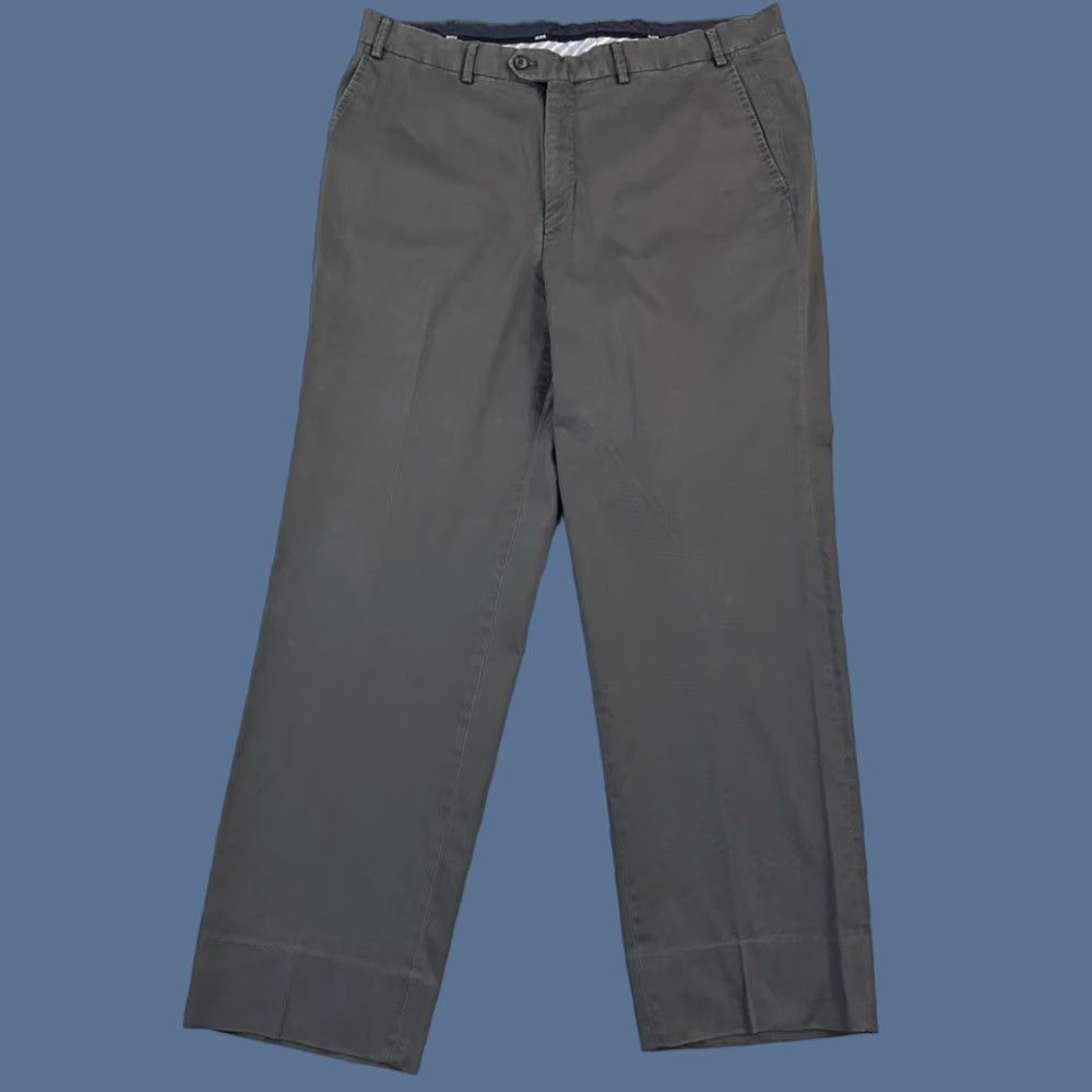 Vintage Hiltl Perfetto Pants Mens 36x30 Gray Cotton Stretch Dress Chino Trousers Size US 36 / EU 52 - 1 Thumbnail