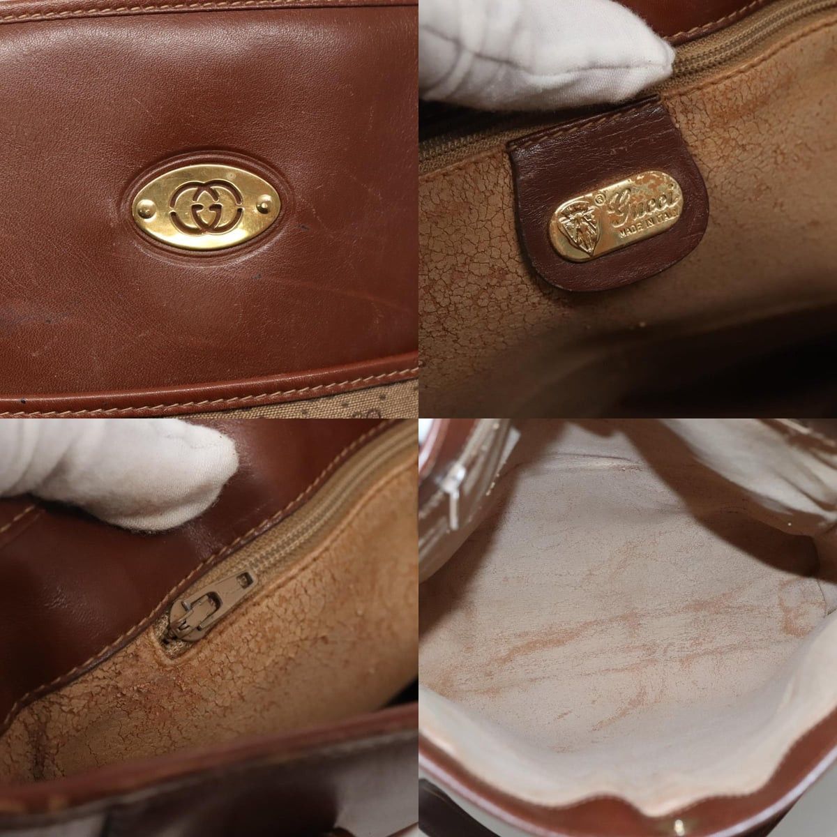 Gucci GUCCI Micro GG Supreme Tote Bag Pvc Beige Gold 002 37 002 37 Size ONE SIZE - 11 Thumbnail