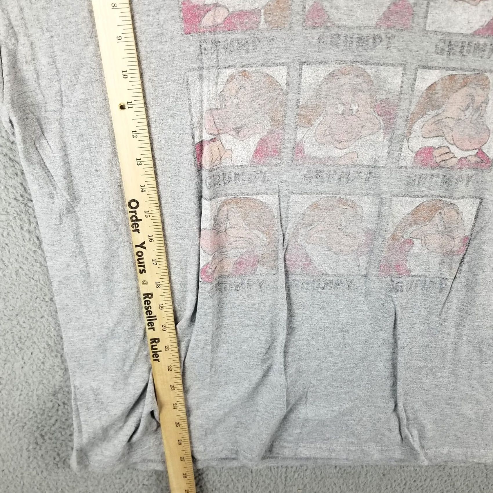 Disney VINTAGE Disney Snow White 7 Dwarfs Current Mood T-Shirt Men XL Gray Faded Size US XL / EU 56 / 4 - 4 Thumbnail