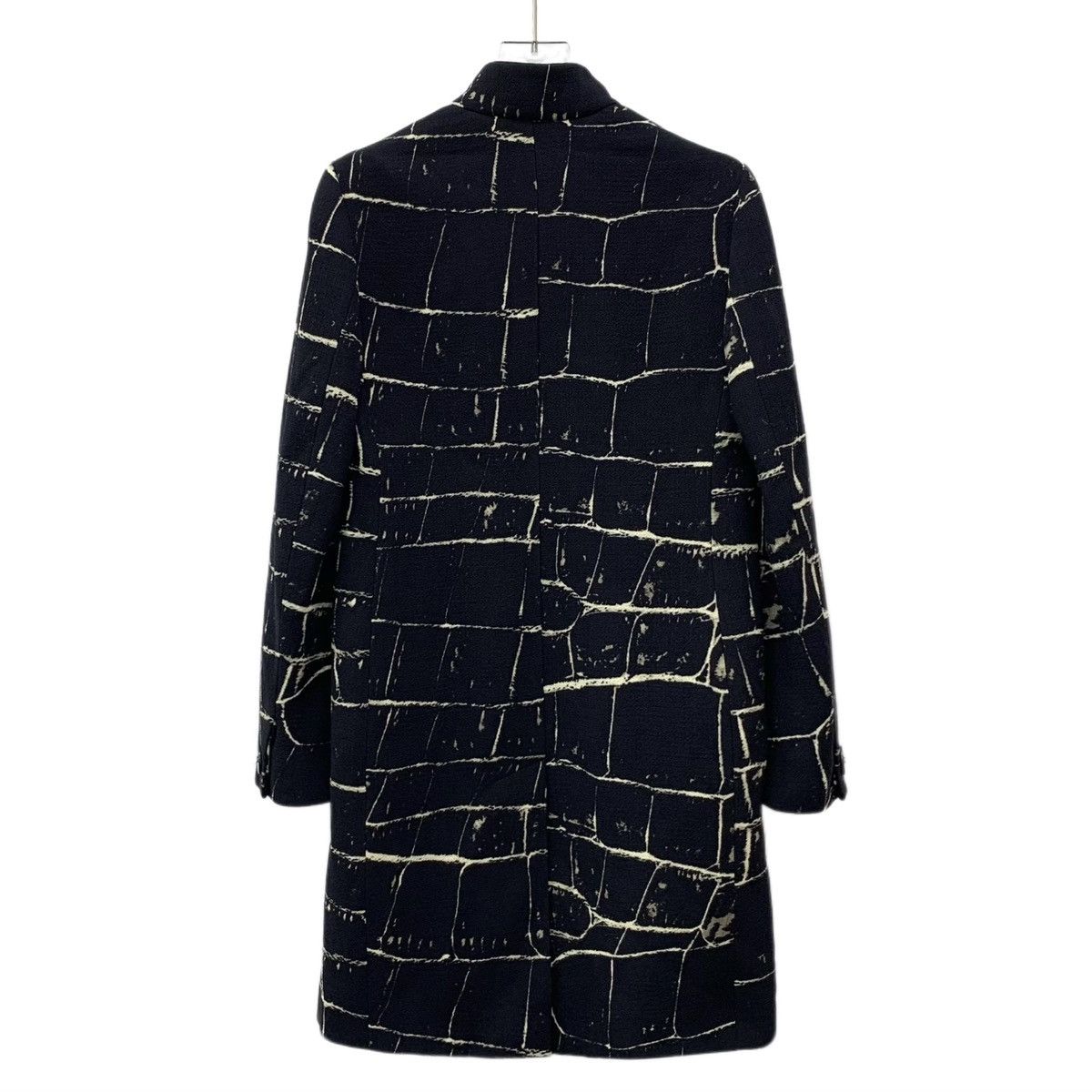 Max Mara Maxmara Black Rockstud Wool Single Breasted Coat Size S / US 4 / IT 40 - 2 Thumbnail