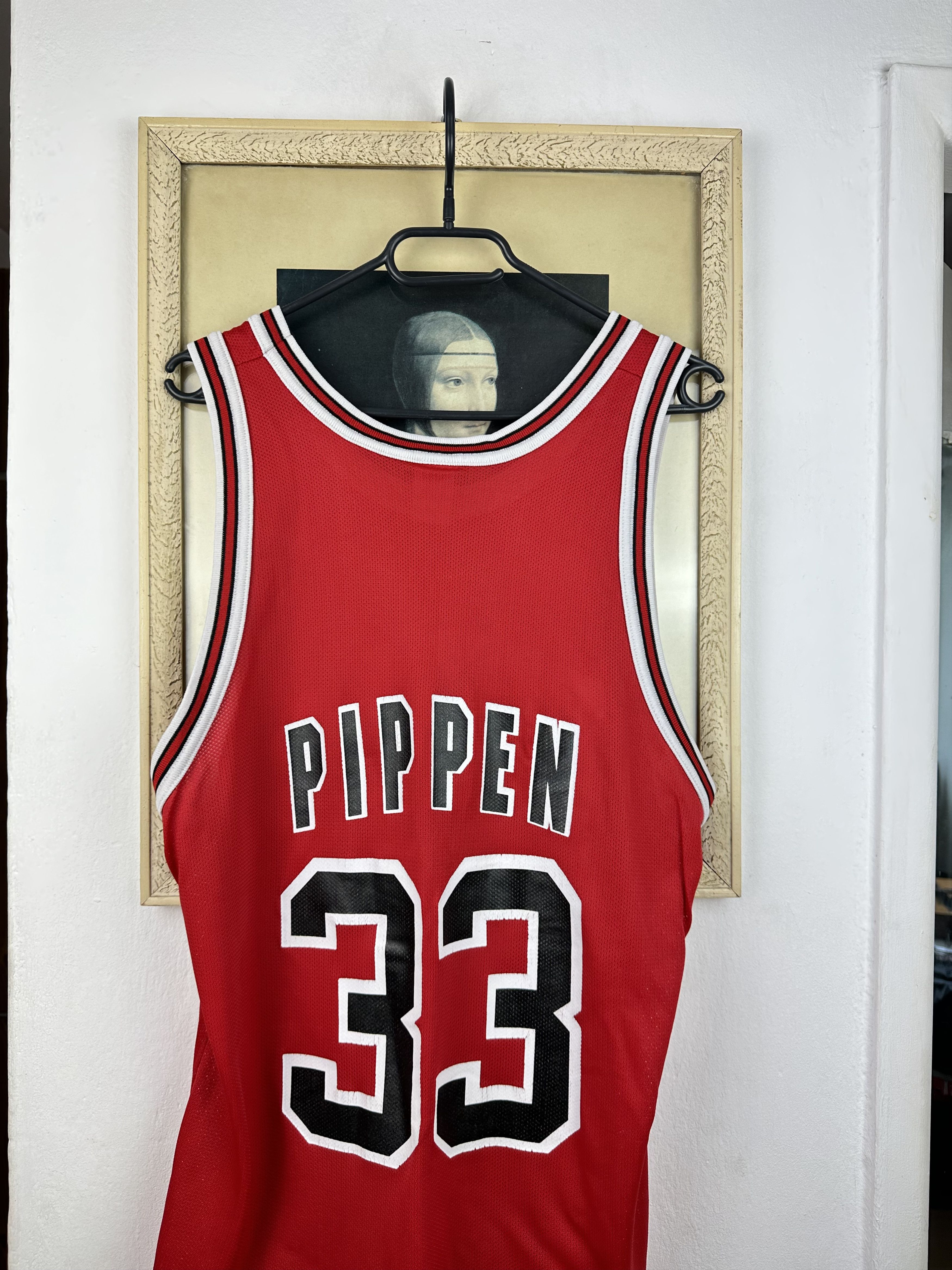 Champion × NBA × Vintage Vintage Pippen Chicago Bulls #33 Red Jersey NBA Rare Size US L / EU 52-54 / 3 - 12 Thumbnail