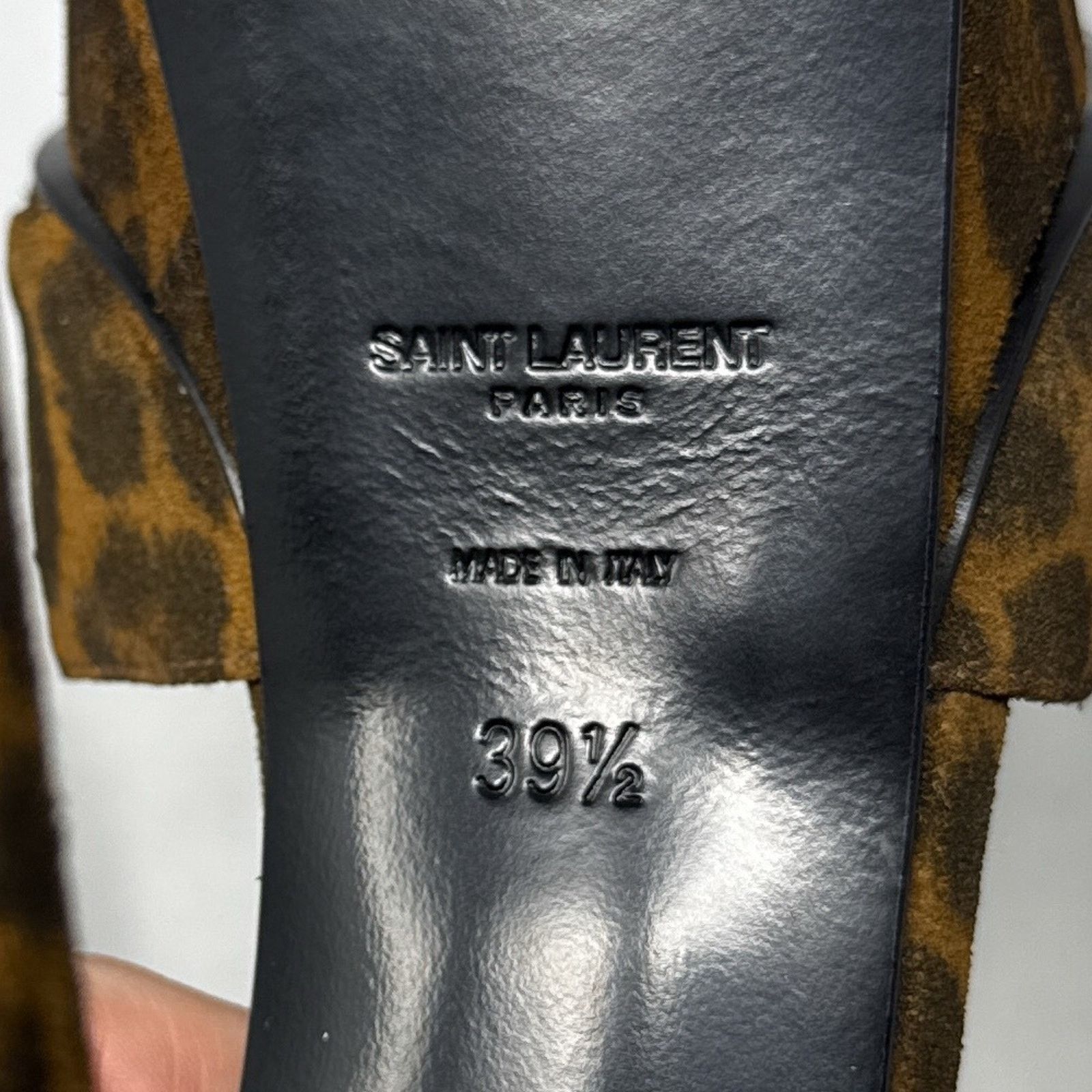 Saint Laurent Paris Saint Laurent Bianca Bow Leopard Suede Platform Sandal Heels Size US 9.5 / IT 39.5 - 9 Thumbnail