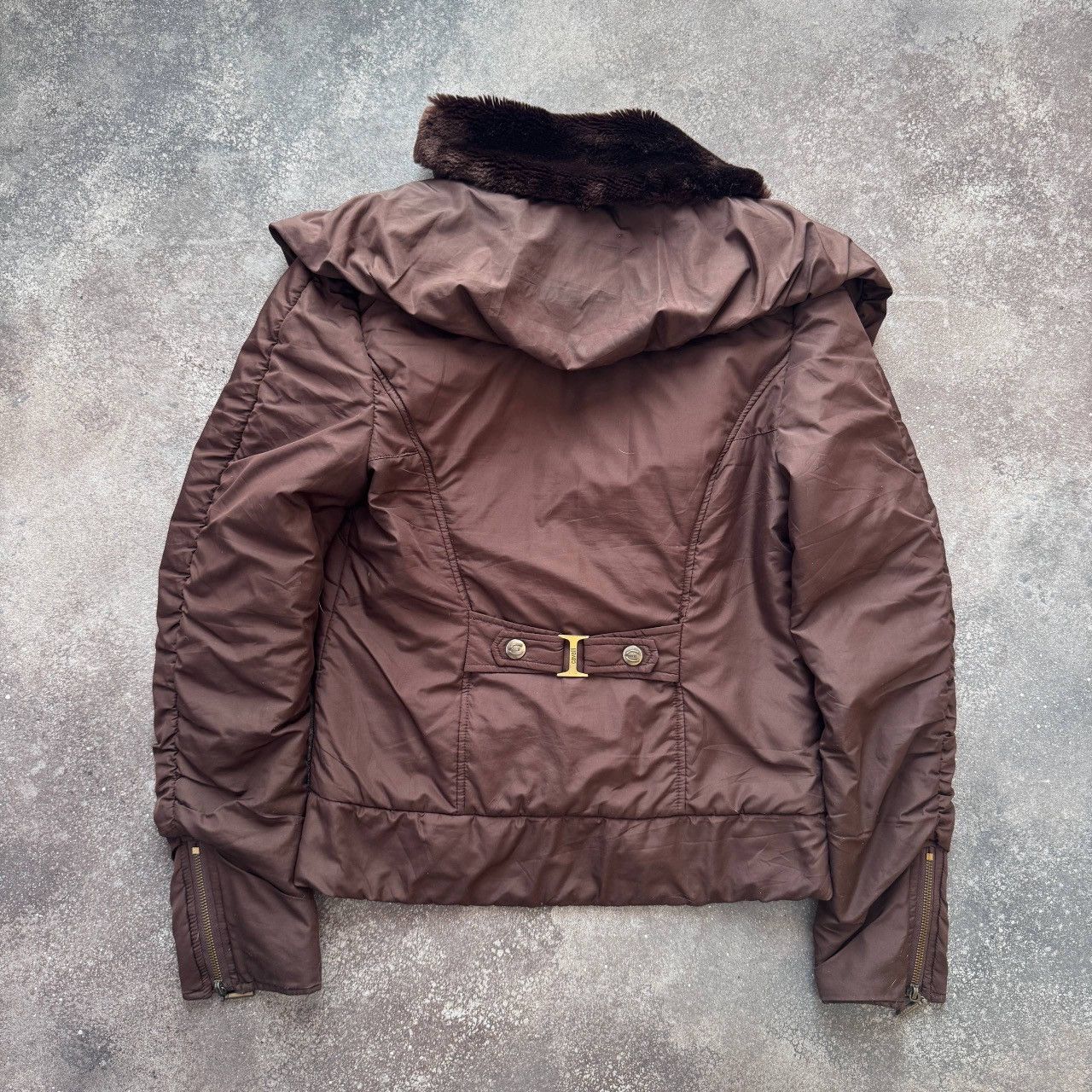 Roberto Cavalli Roberto Cavalli Y2K Vintage Faux Fur Details Brown Jacket Size M / US 6-8 / IT 42-44 - 3 Thumbnail