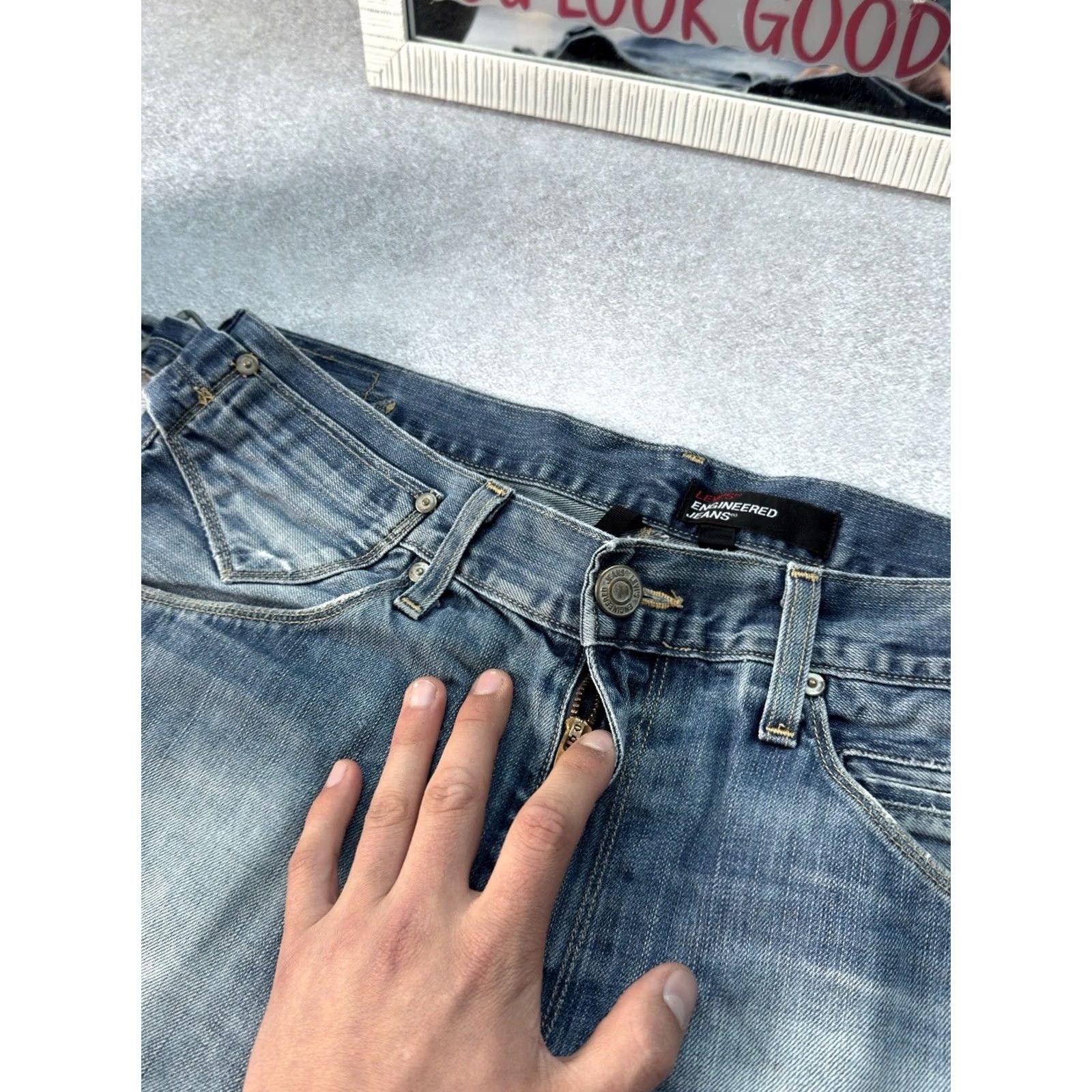 Denime VINTAGE Levis Engineered Jeans Denim Shorts Men M Classic Casual Blue 90s Streetwear Jeans Shorts Levis Engineered Mens M Denim Shorts Size US 31 - 7 Thumbnail
