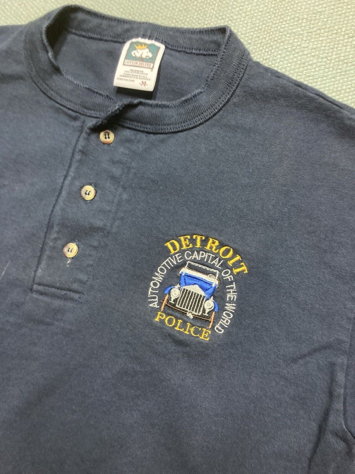 Vintage Detroit police t shirt henley automotive capital of world M Size US M / EU 48-50 / 2 - 3 Thumbnail