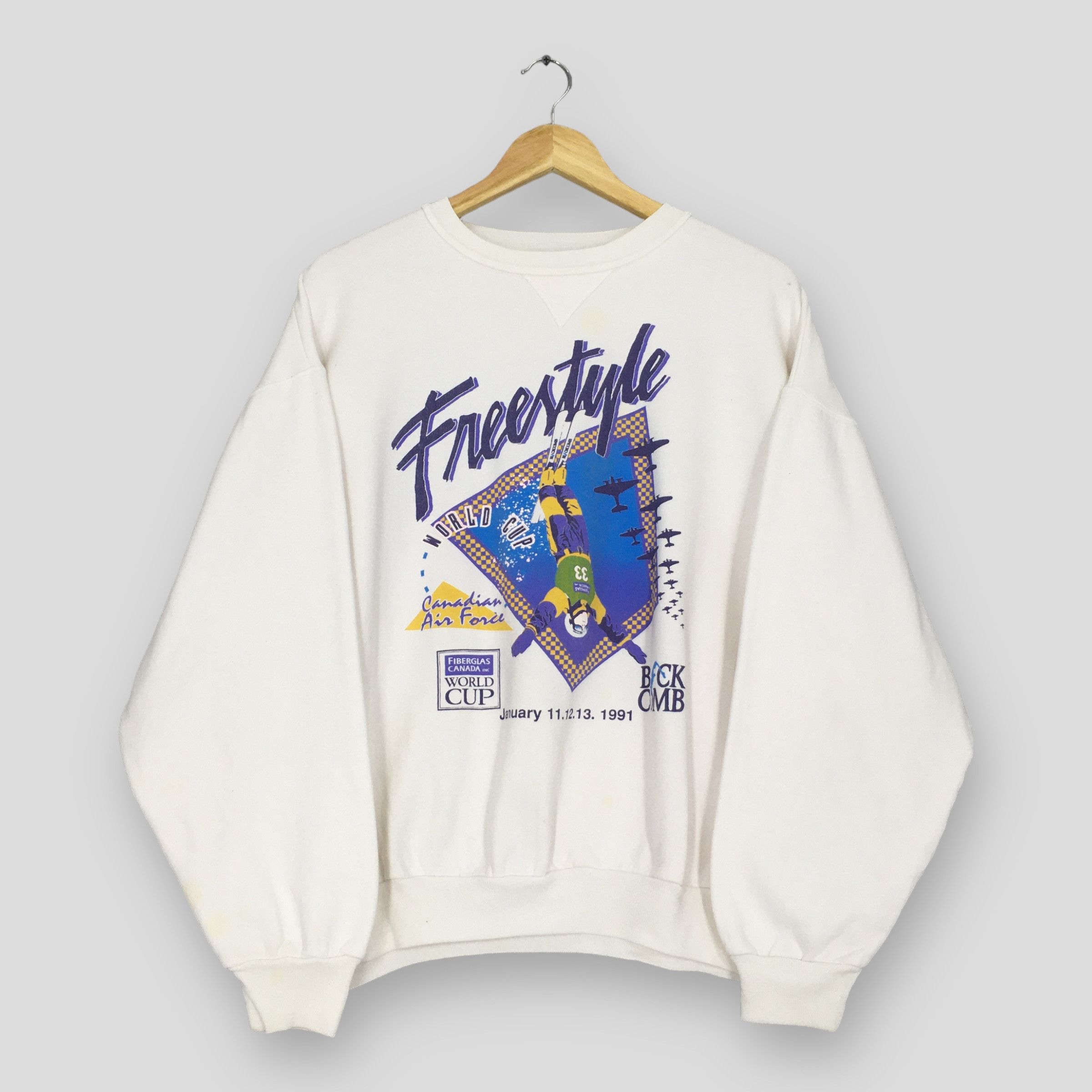 Beauty Beast × Vintage Vintage 90s Freestyle Ski World Cup Sweatshirt Large Size US L / EU 52-54 / 3 - 1 Thumbnail