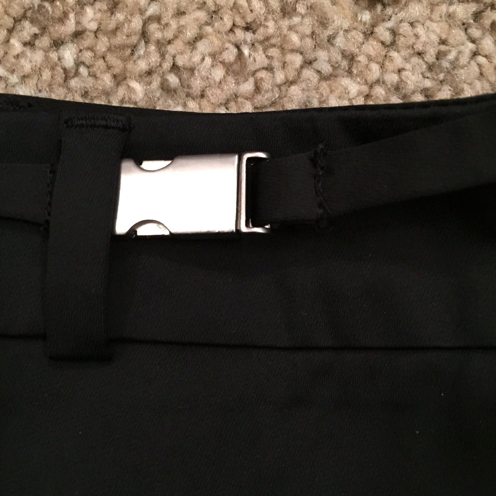 Old Navy Old Navy Skirt Women Short Black A-Line Size 8 Belted Stretch Cotton Blend Zip 8 Womens Size 30" / US 8 / IT 44 - 3 Thumbnail