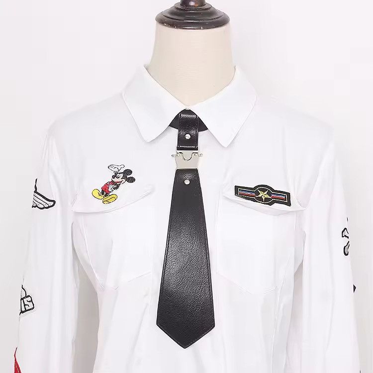 Japanese Brand × Leather Fashion faux leather tie aesthetic Size ONE SIZE - 5 Thumbnail