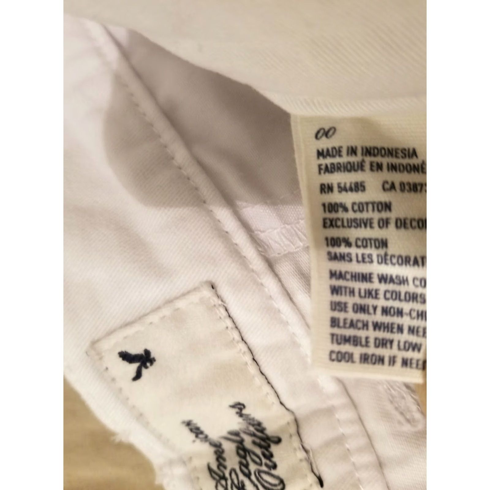 American Eagle Outfitters American Eagle Outfitters Shorts White Cotton Chino Womens 00 Size 24" / US 00 / IT 34 - 3 Thumbnail