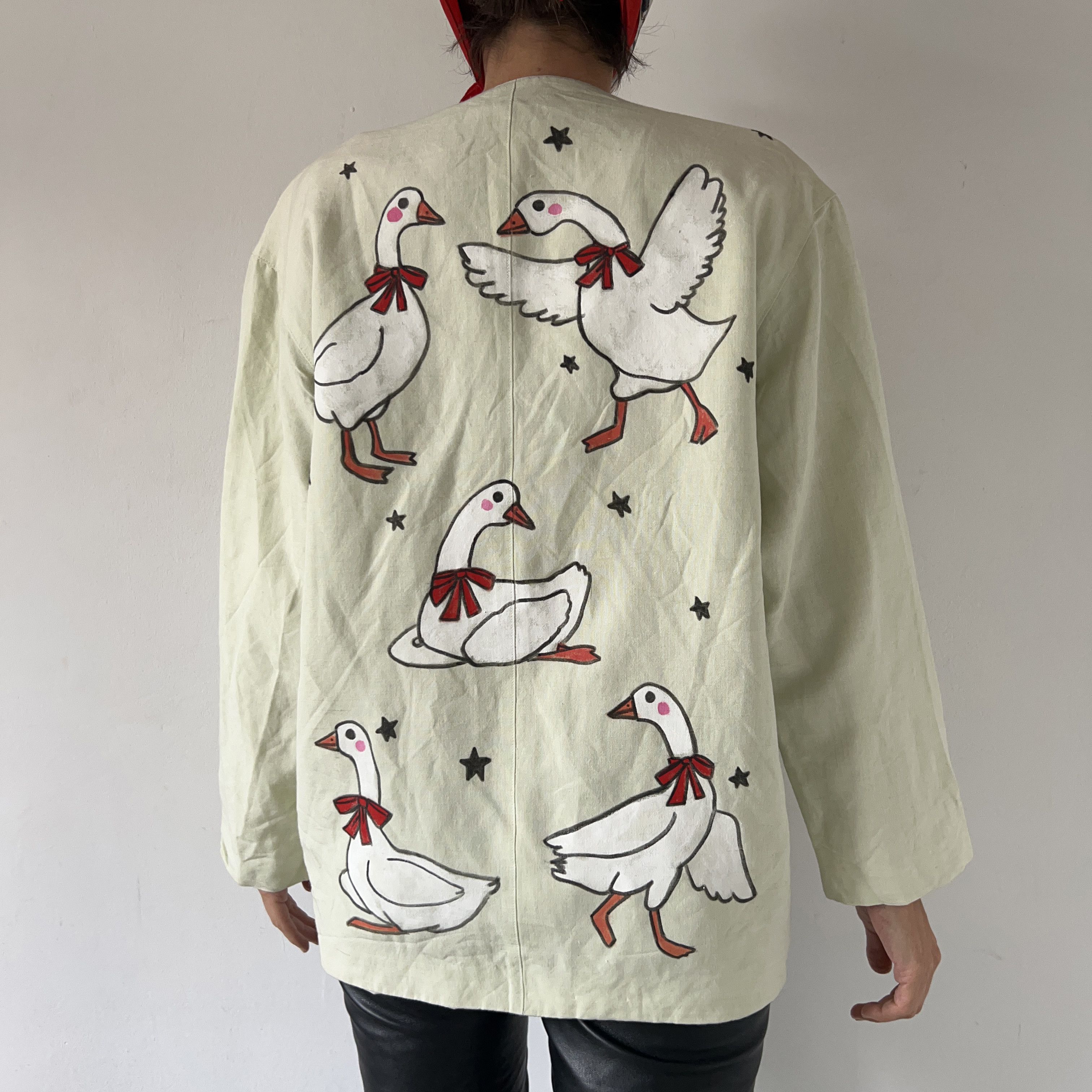 Vintage Silly goose custom made cottagecore green jacket Size L / US 10 / IT 46 - 2 Thumbnail