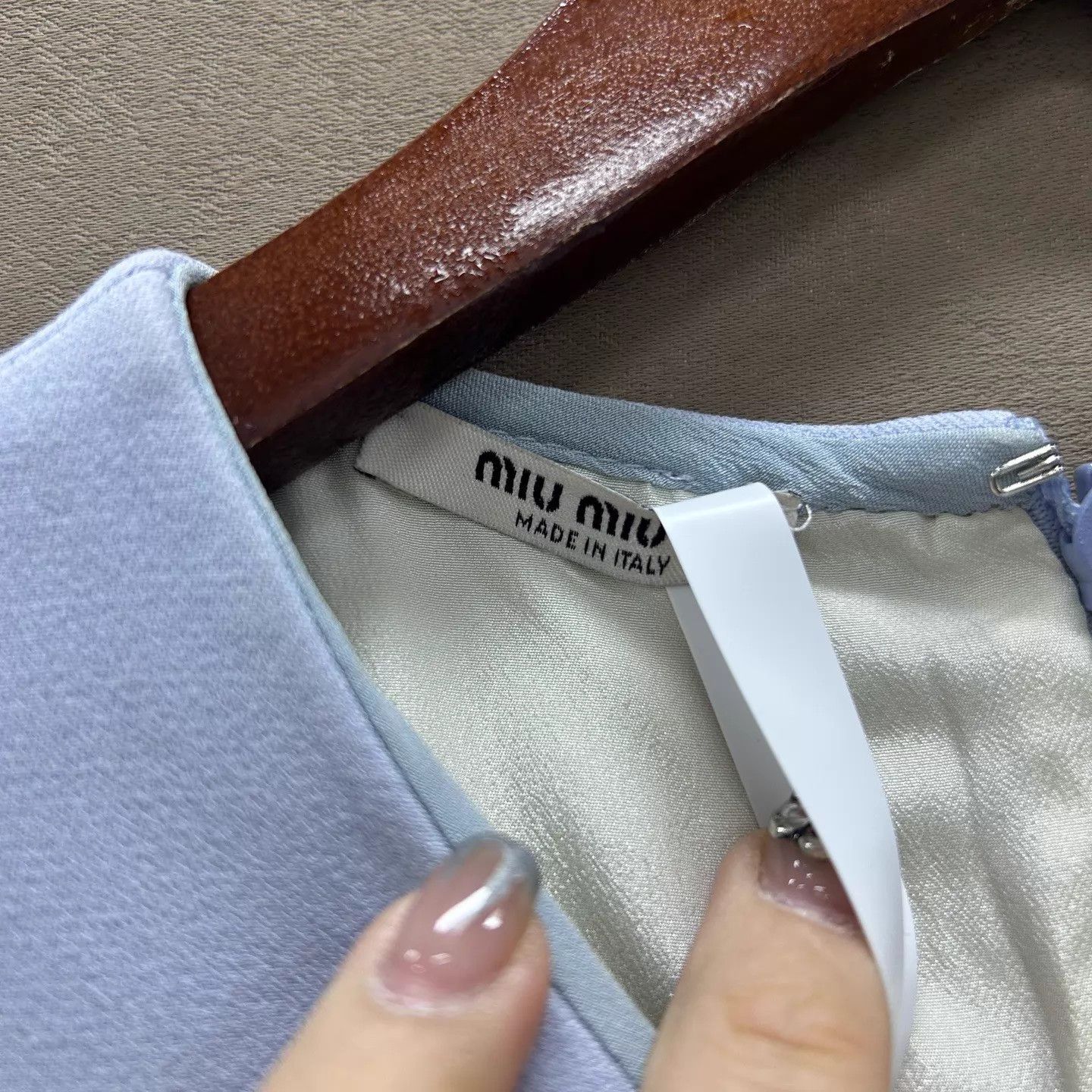 Miu Miu MIU MIU Women's 99 New Lake Blue Bow Dress Size 38 Size XS / US 0-2 / IT 36-38 - 3 Thumbnail