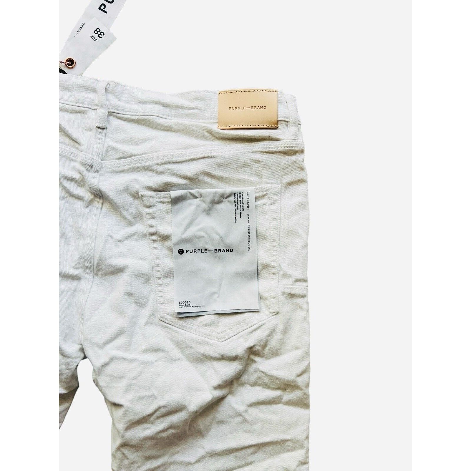 Purple Brand Purple Brand Jeans Mens Slim Fit White P001 Size 38/34 Size US 38 / EU 54 - 4 Thumbnail