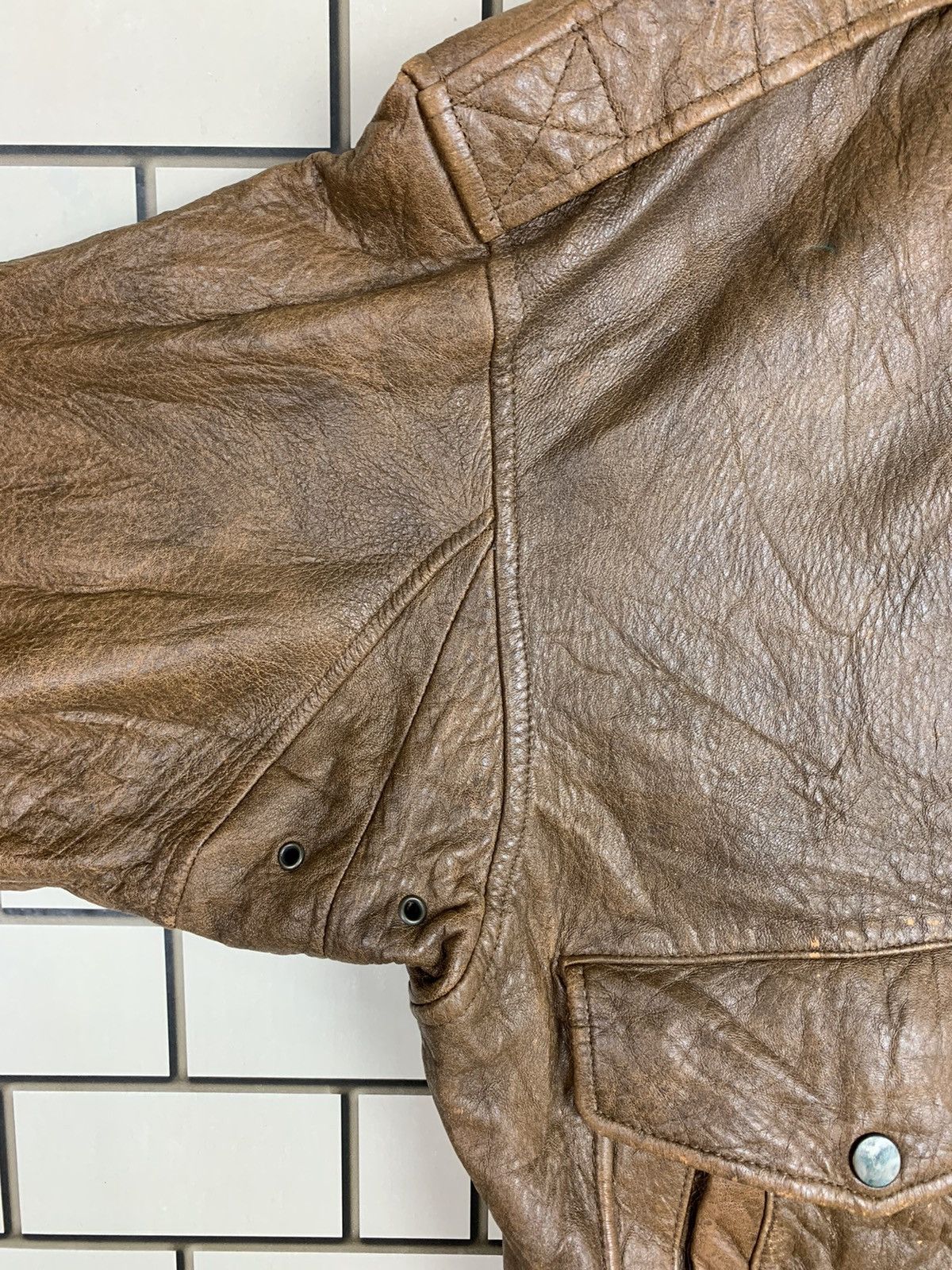 14th Addiction Vintage Japanese Brand Leather Bomber Jacket Size US L / EU 52-54 / 3 - 12 Thumbnail