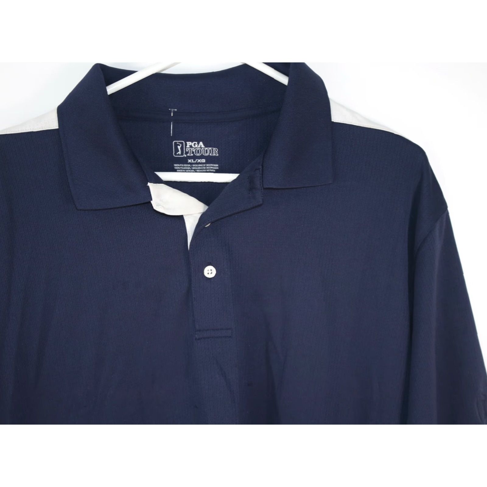 PGA Tour VINTAGE PGA TOUR Short Sleeve Polo Shirt Men's XL Blue White Striped Polo Shirt PGA TOUR Mens XL Blue White Striped Polo Shirt Size US XL / EU 56 / 4 - 3 Thumbnail