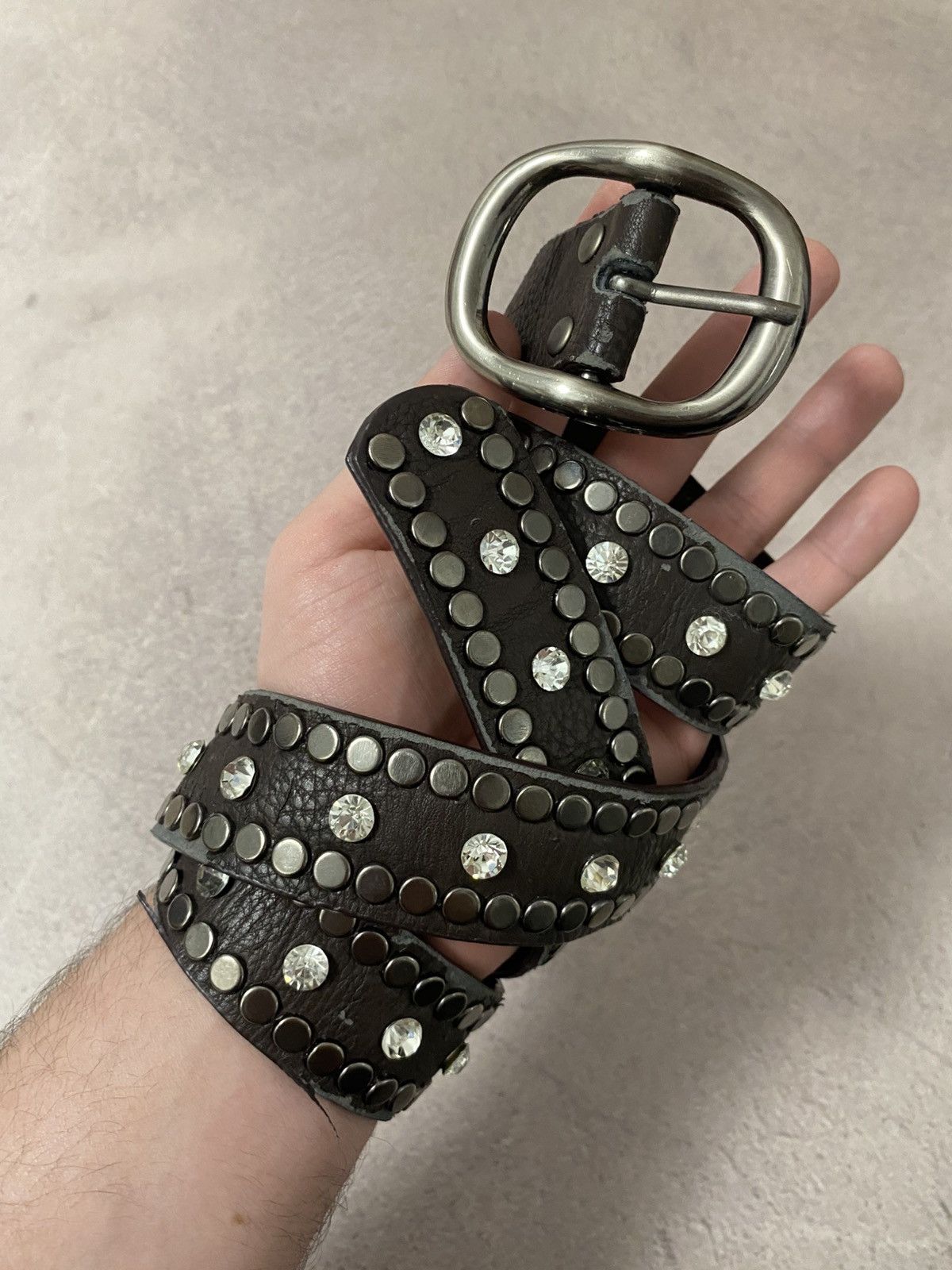 Vintage Belt vintage japanese distressed rhinestones simon style Size ONE SIZE - 1 Thumbnail
