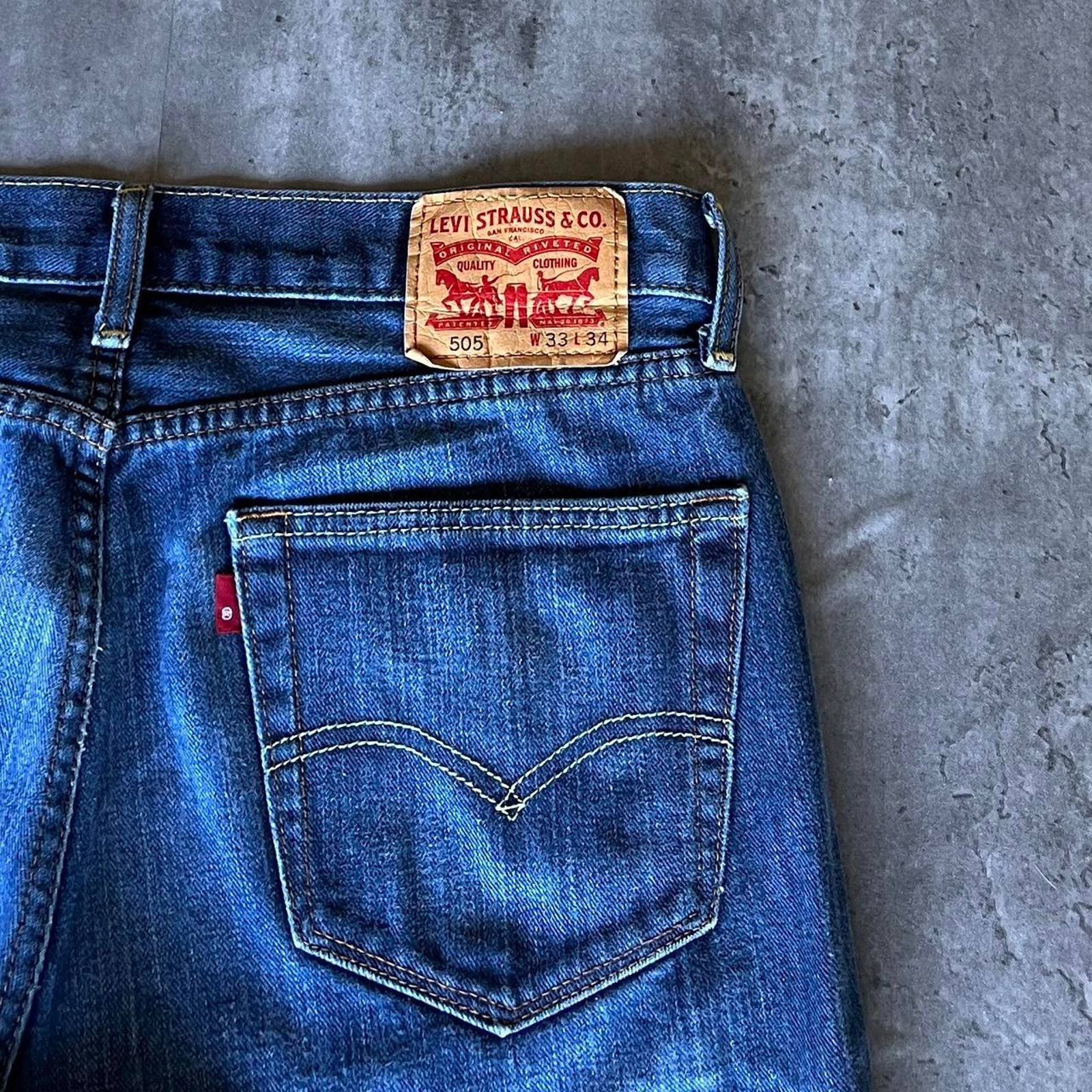 Levi's Crazy Vintage Y2K Levi’s 505 Baggy Essential Denim Jeans Size US 33 - 4 Thumbnail