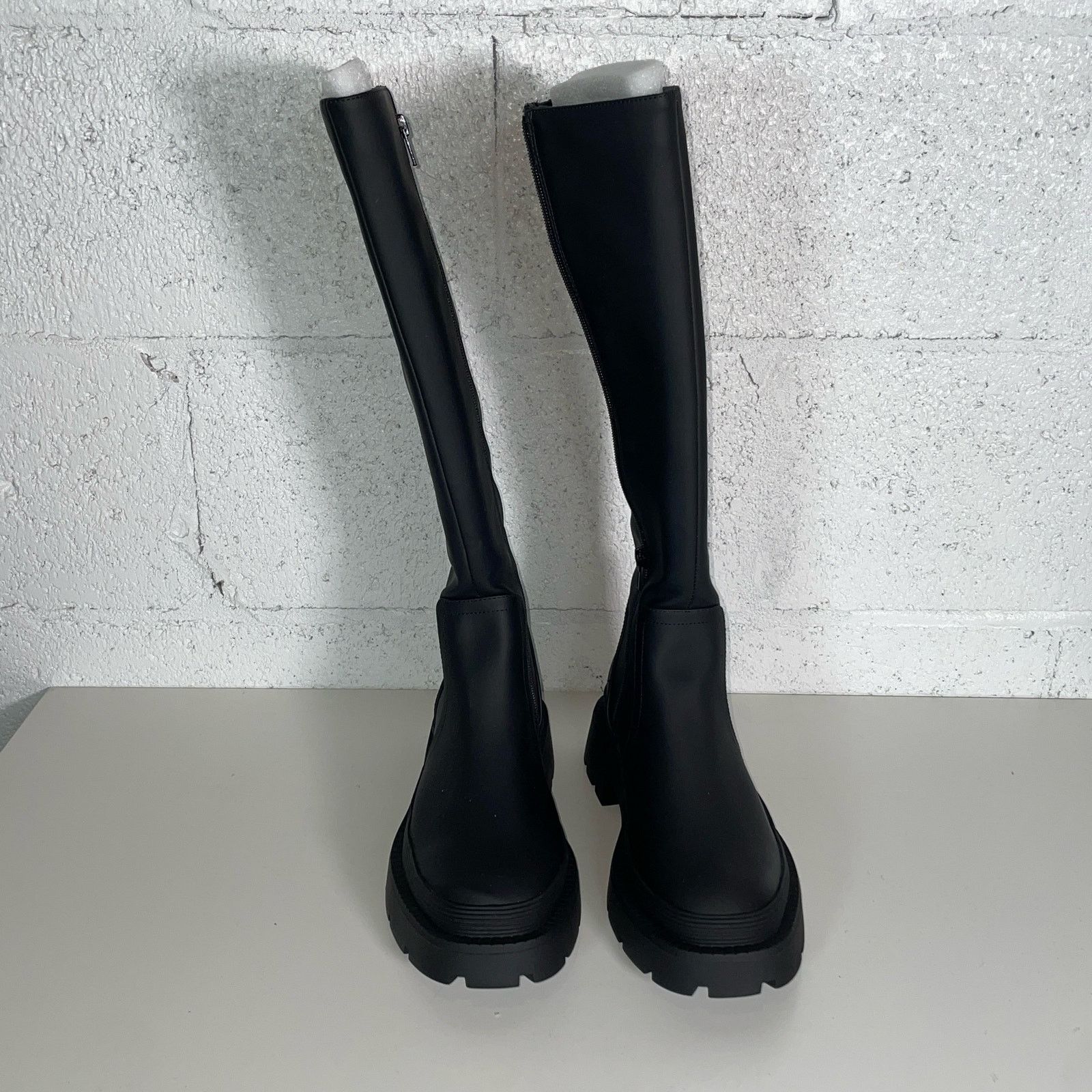 Bar III Bar III Twyla Womens Rubber Tall Knee-High Boots black 6.5 Size US 6.5 / IT 36.5 - 3 Thumbnail