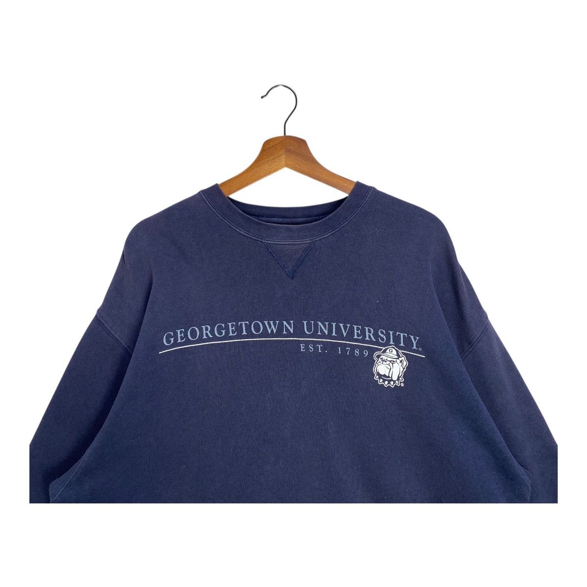 Vintage Vintage Georgetown University Sweatshirt Jumper Blue Size M Size US M / EU 48-50 / 2 - 2 Thumbnail