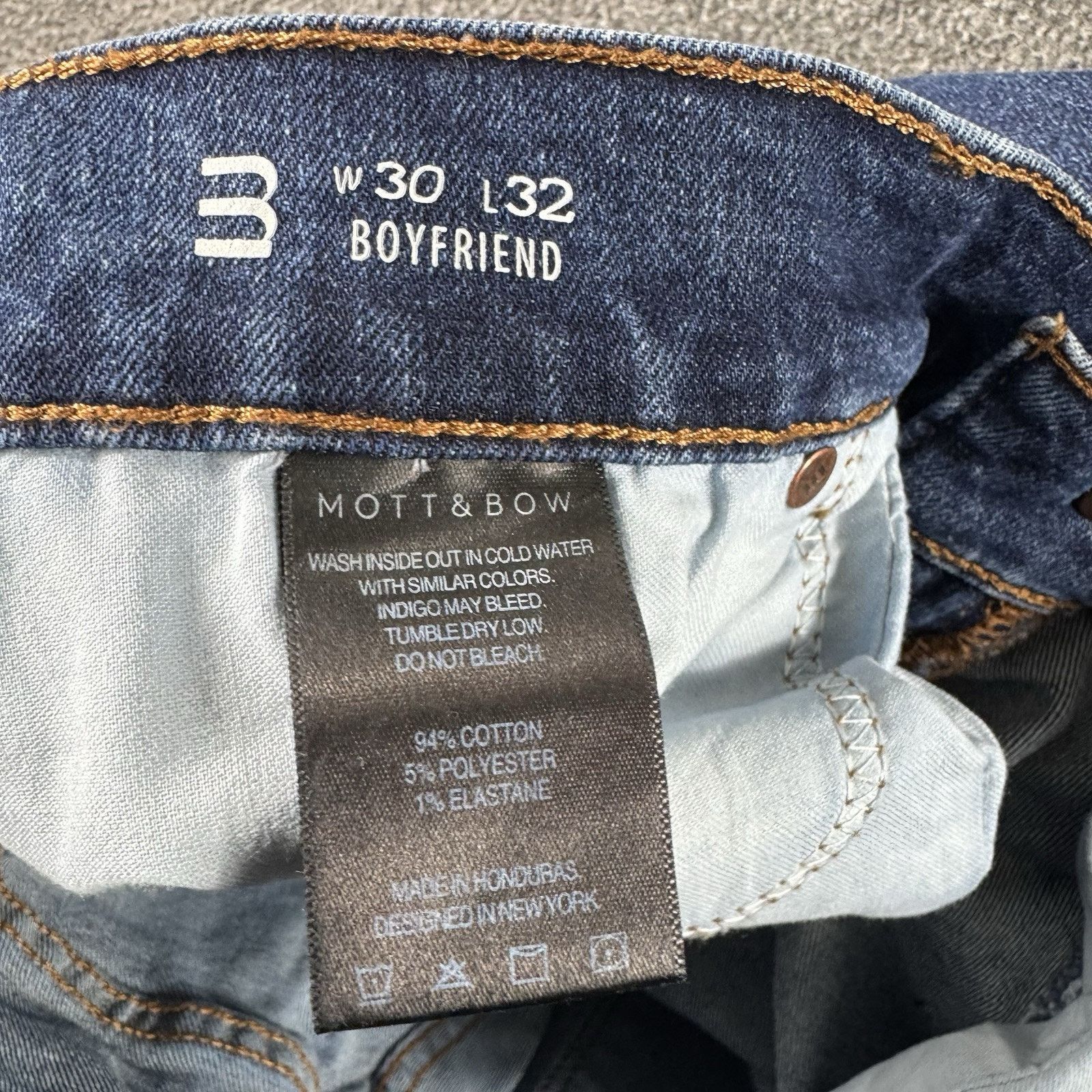 Mott & Bow Mott & Bow Boyfriend Jeans Women 30x32 Blue Denim Dark Wash Size 30" / US 8 / IT 44 - 7 Thumbnail