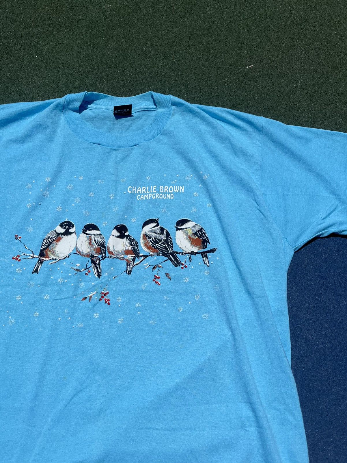Made In Usa × Tee × Vintage Vintage Charlie Brown Campground Bird 