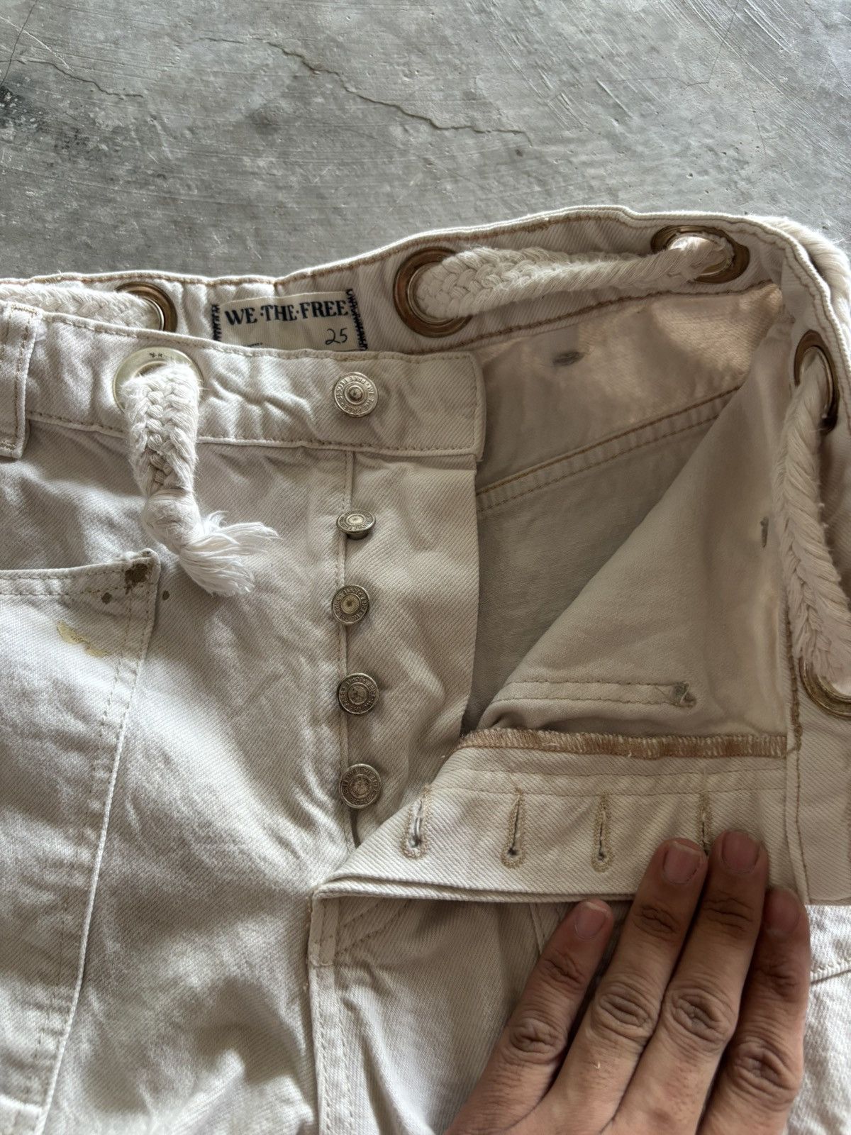 Vintage WE THE FREE wide baloon pant kapital inspired dirty splatter Size US 30 / EU 46 - 5 Thumbnail