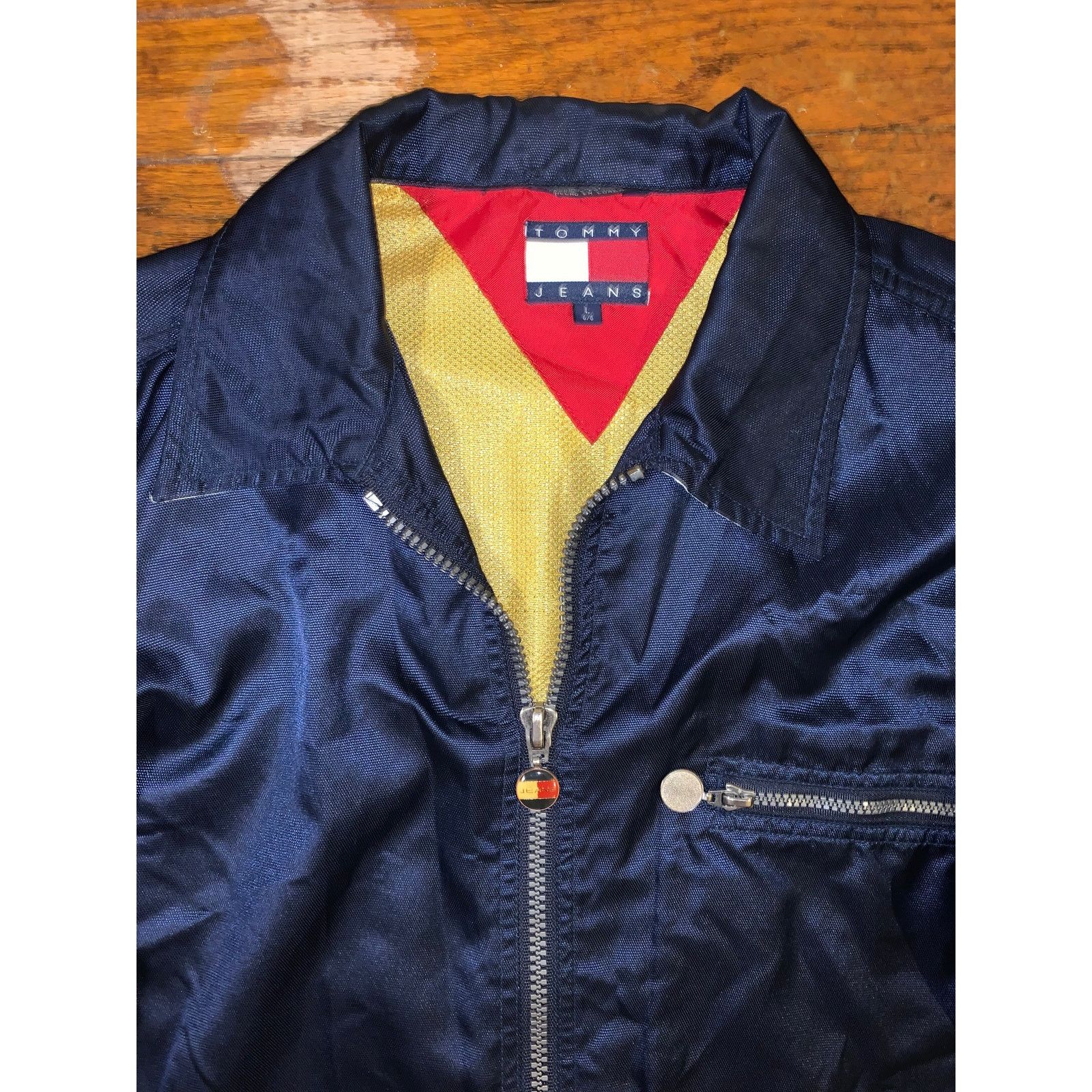 Tommy Hilfiger Vintage 90s Tommy Jeans Jacket Large USA Flag Stars Korea Size US L / EU 52-54 / 3 - 3 Thumbnail