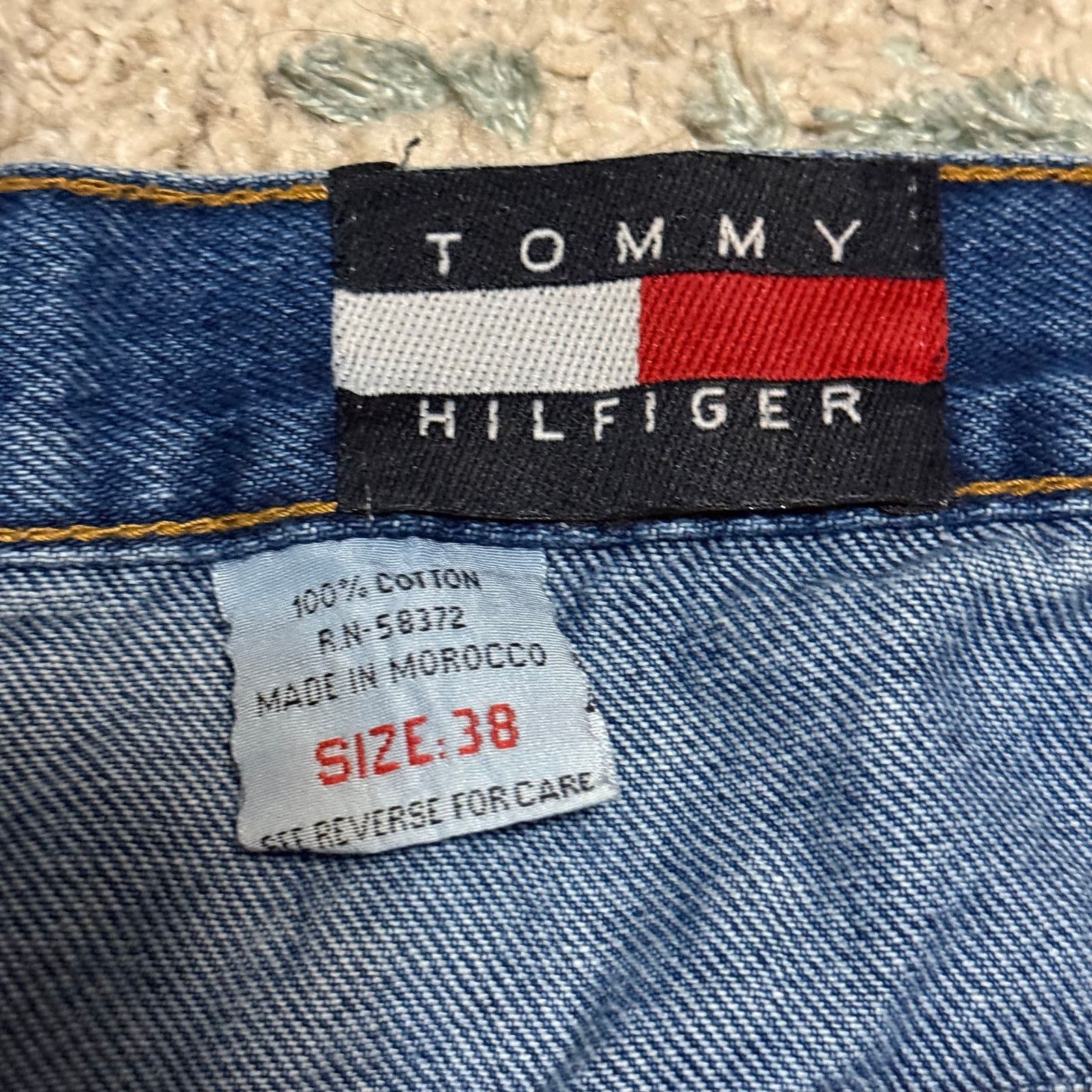 Tommy Hilfiger × Vintage Vintage Tommy Hilfiger Baggy Carpenter Jeans 34x32 Big Logo Size US 34 / EU 50 - 5 Thumbnail