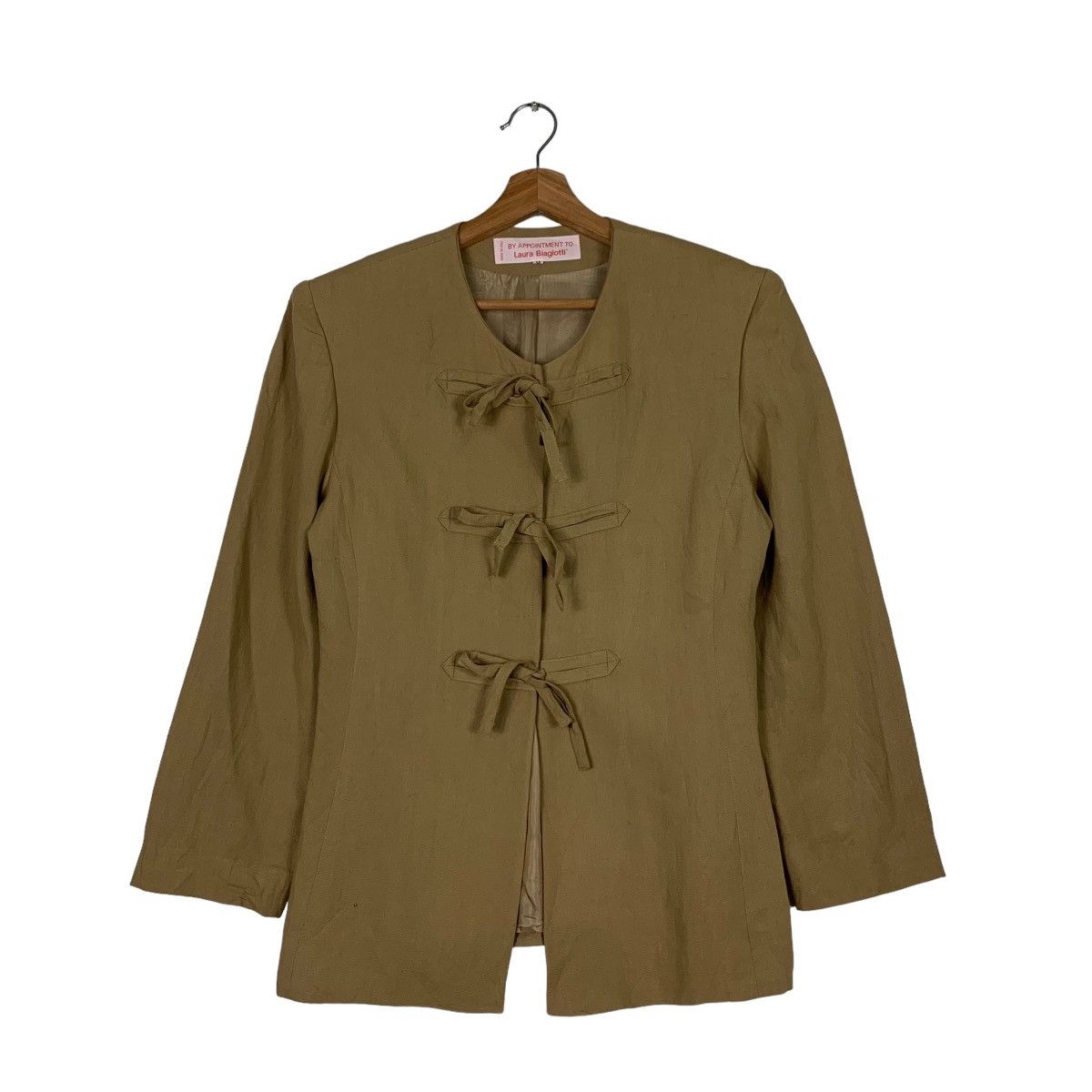 Japanese Brand LAURA BIAGIOTTI Tie Closure Casual Jacket #0126-C7 Size M / US 6-8 / IT 42-44 - 1 Thumbnail