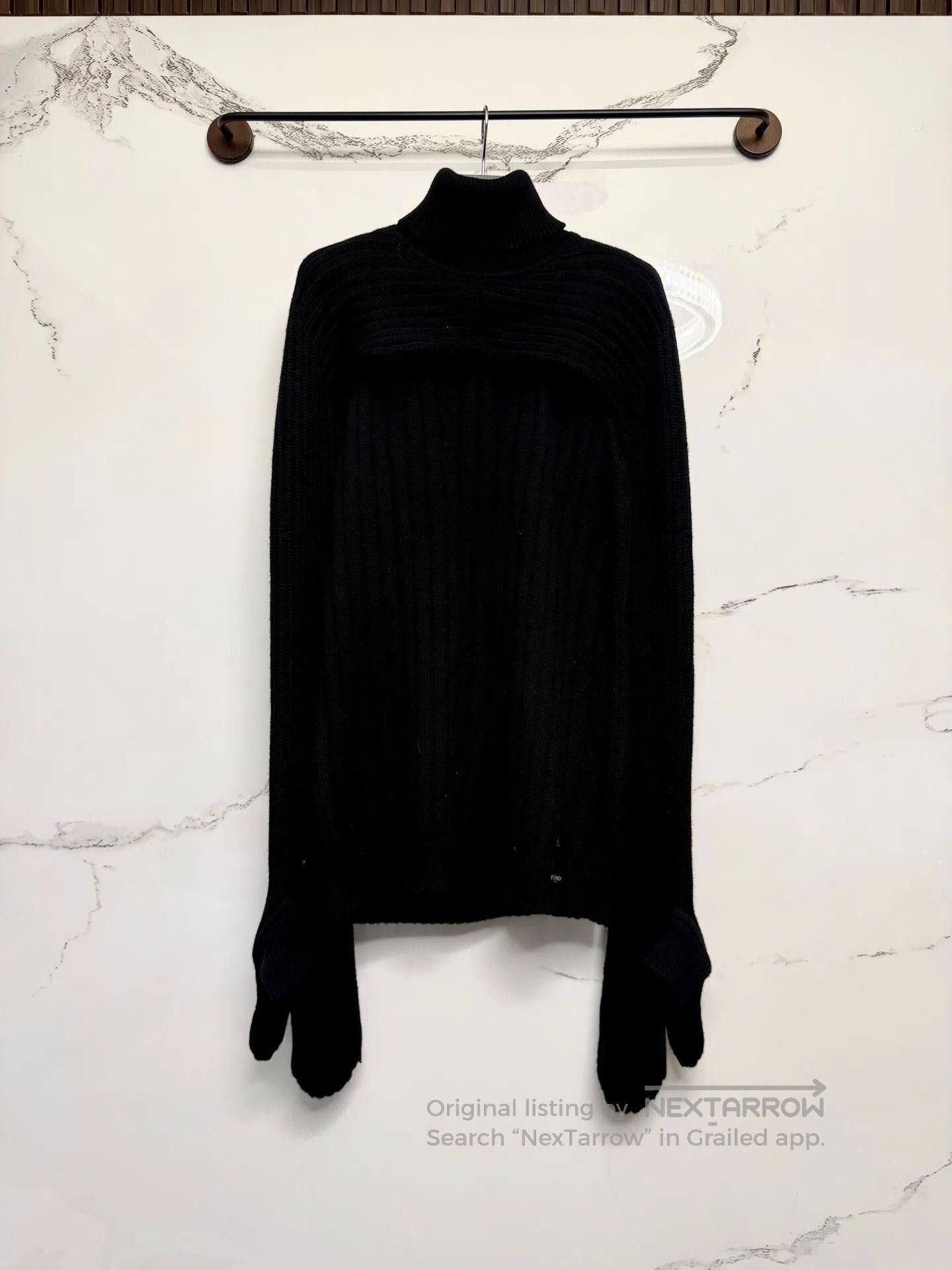 Fendi FENDI Faux Two-Piece Glove High-Neck Sweater| Size US M / EU 48-50 / 2 - 1 Thumbnail