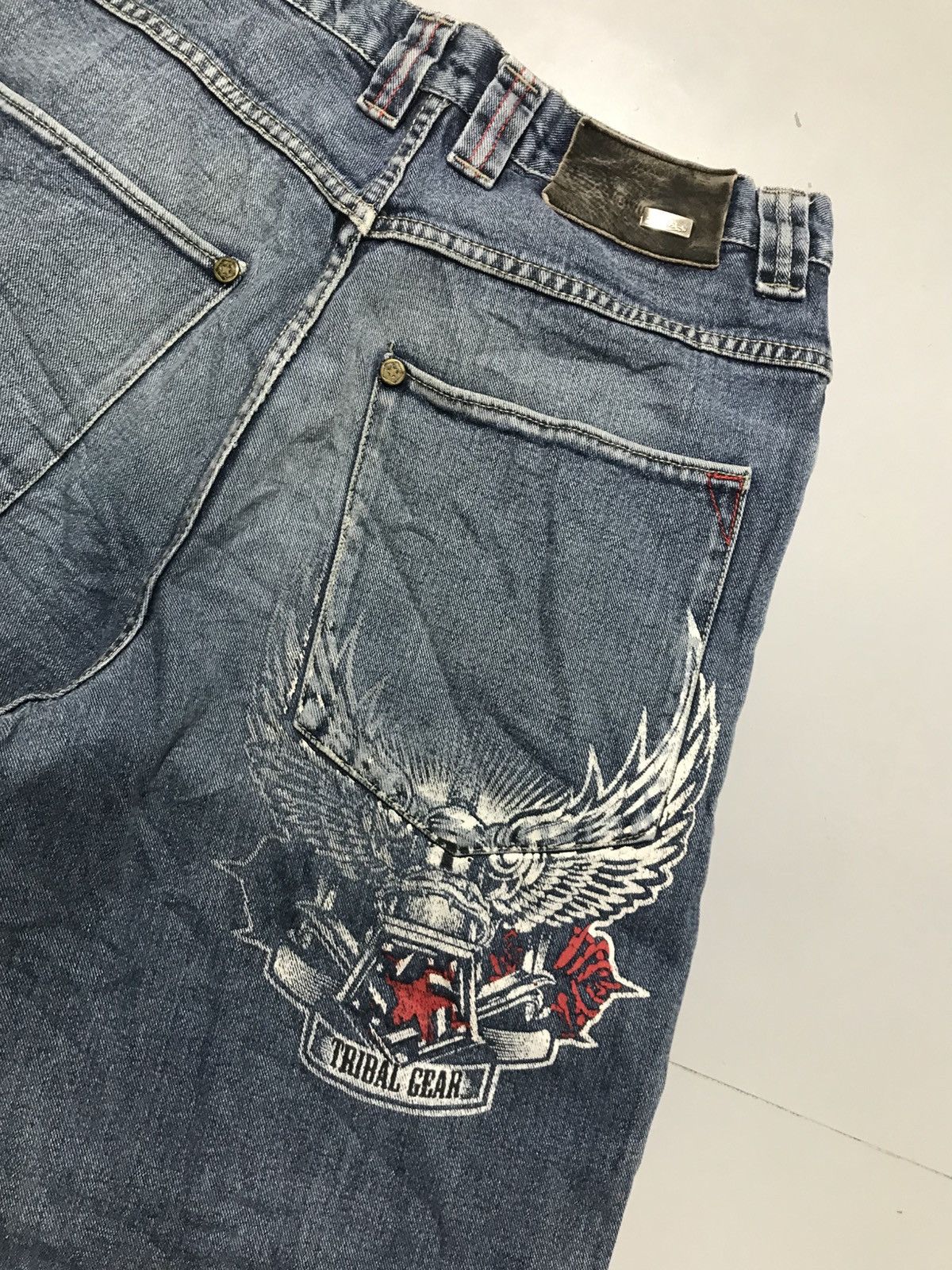 Tribal Streetwear Vintage tribal embroidered denim Size US 32 / EU 48 - 11 Thumbnail
