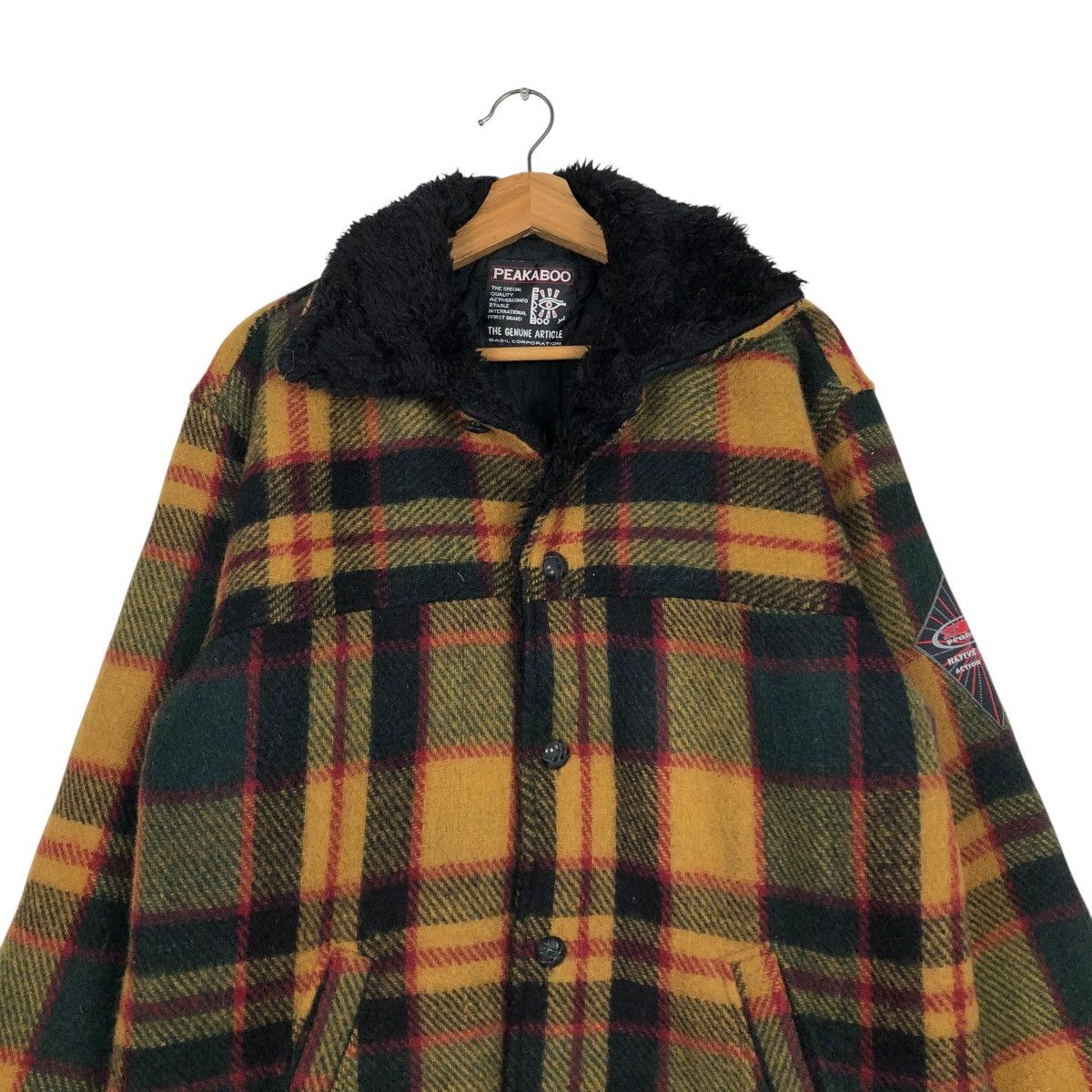 Japanese Brand 🔥VINTAGE WOOL CHORE JACKET PEAKABOO TARTAN ISSEY MIYAKE Size US L / EU 52-54 / 3 - 5 Thumbnail
