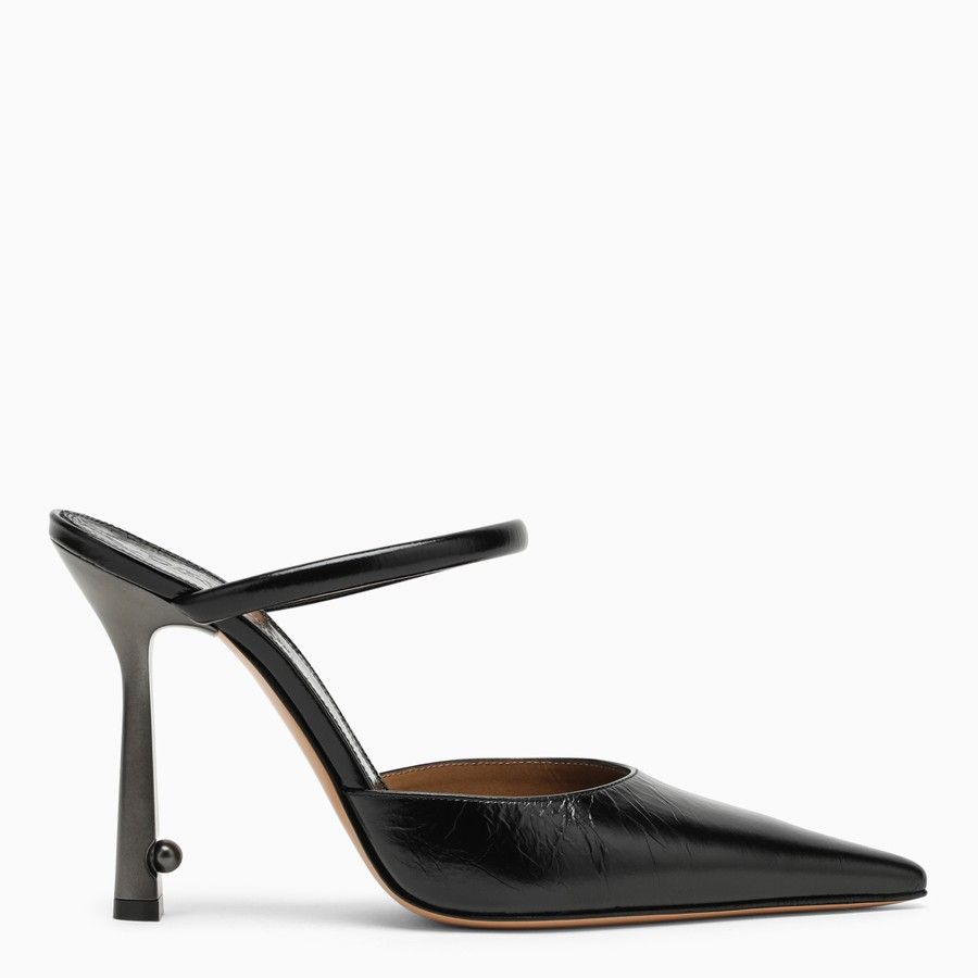 Off-White o1d2blof0924 Lollipop Leather Slingback in Black Size US 9 / IT 39 - 1 Thumbnail