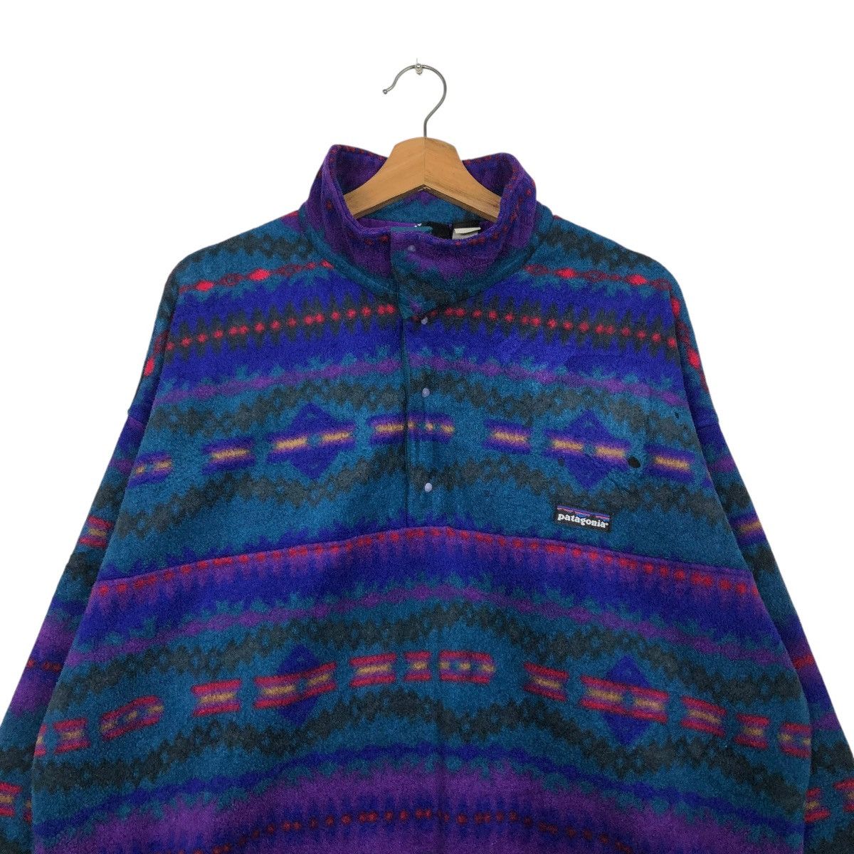 Patagonia 🔥PATAGONIA MADE IN USA FLEECE JACKET HALF SNAP BUTTON NAVAJO Size US XL / EU 56 / 4 - 5 Thumbnail