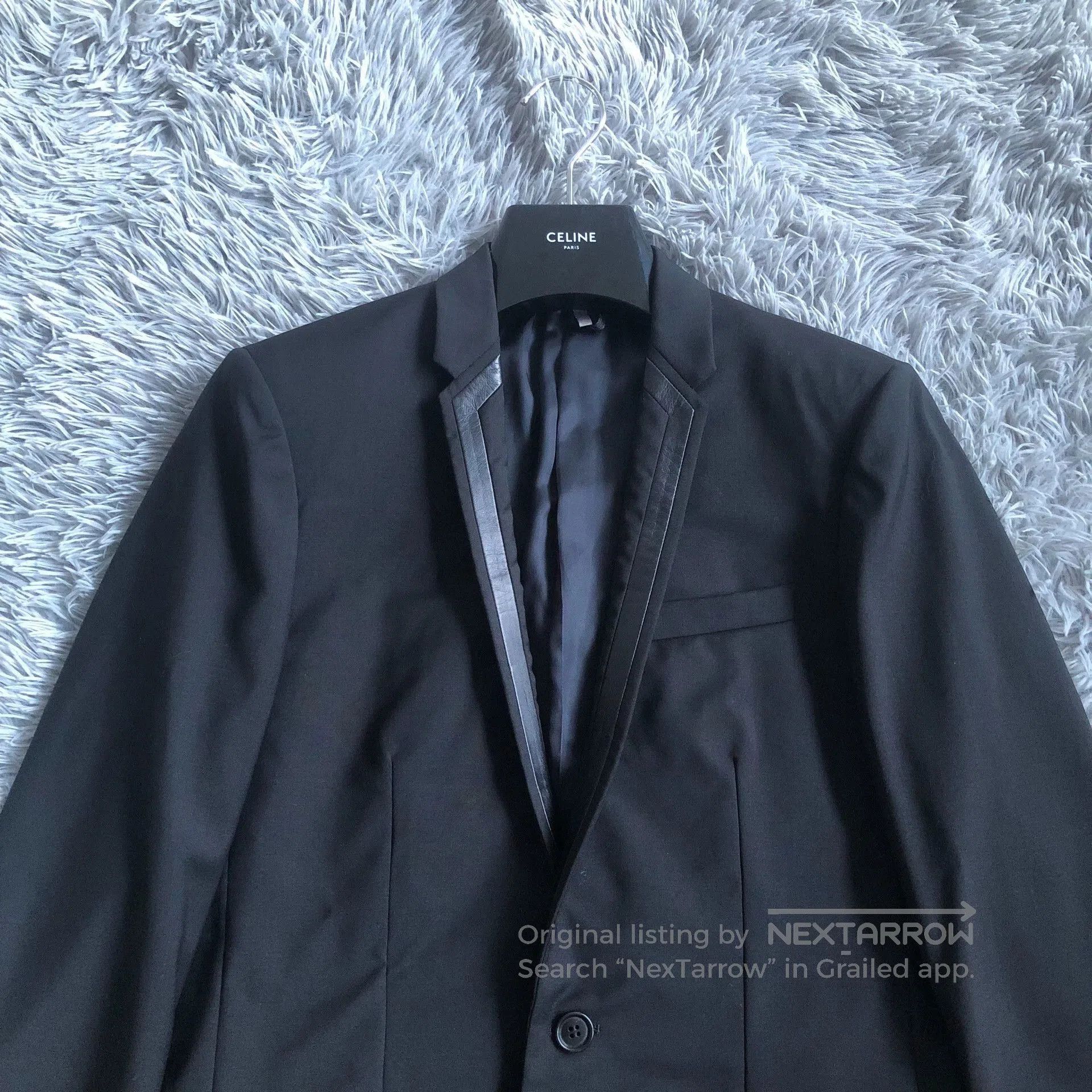 Dior Dior Homme Leather Collar Wool Blazer. Size US M / EU 48-50 / 2 - 3 Thumbnail